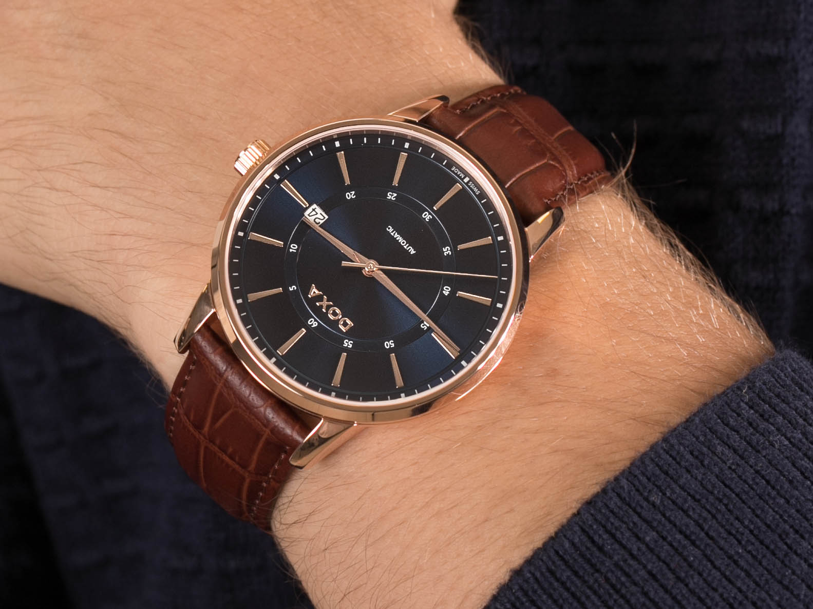 Doxa 107.90.201.02 zegarek klasyczny Slim Line - miniatura 4
