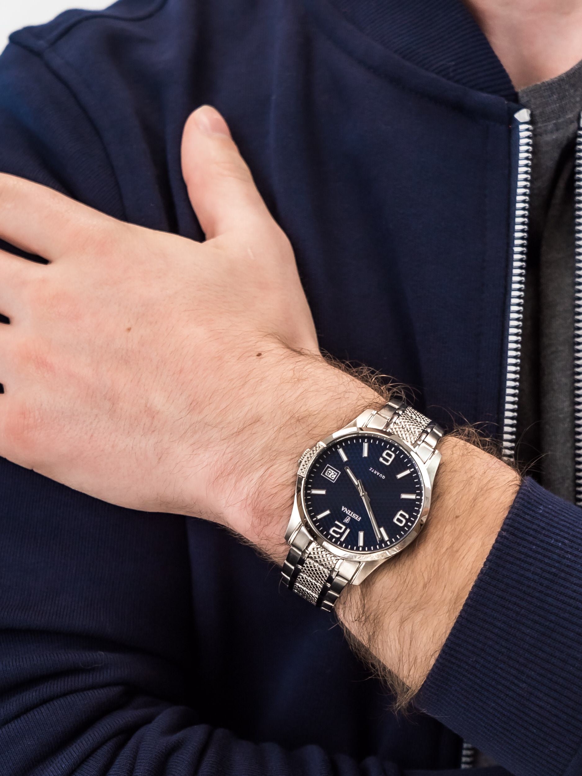 Festina F16981-2 męski zegarek Classic bransoleta - miniatura 3