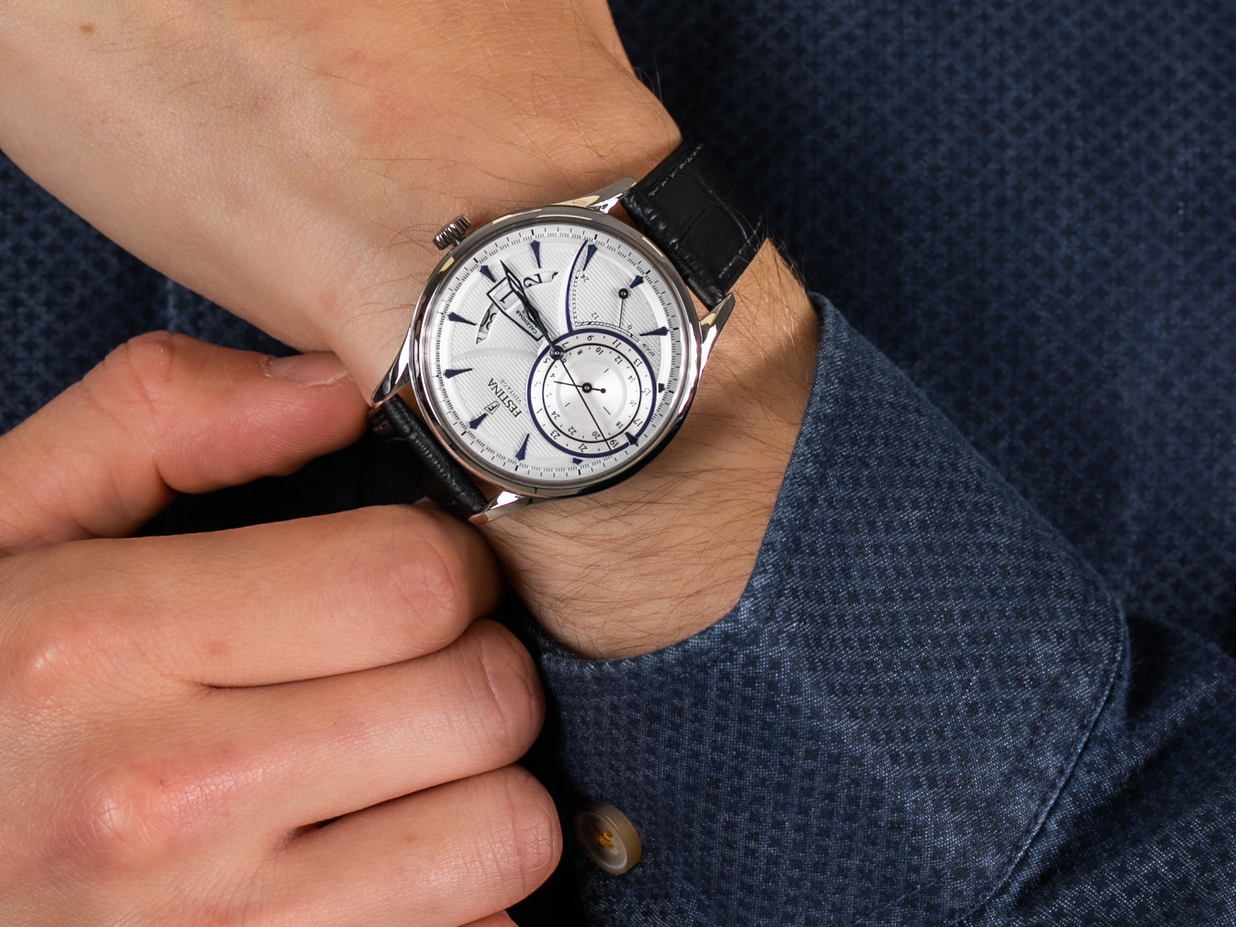 Festina F16985-1 Multifunction Dual-Time Vintage zegarek klasyczny Multifunction - miniatura 4
