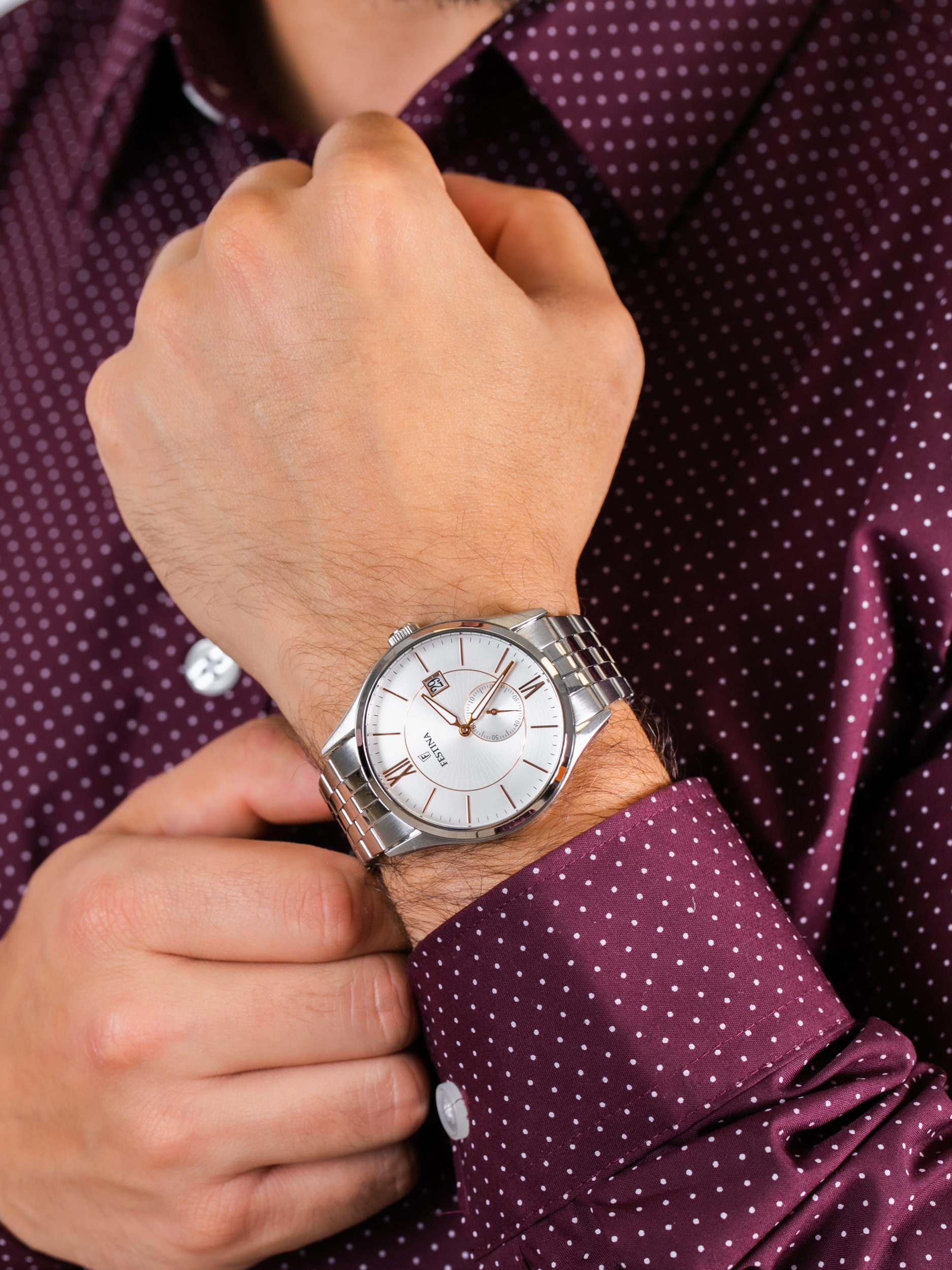 Festina F16871-2 męski zegarek Retro bransoleta - miniatura 3