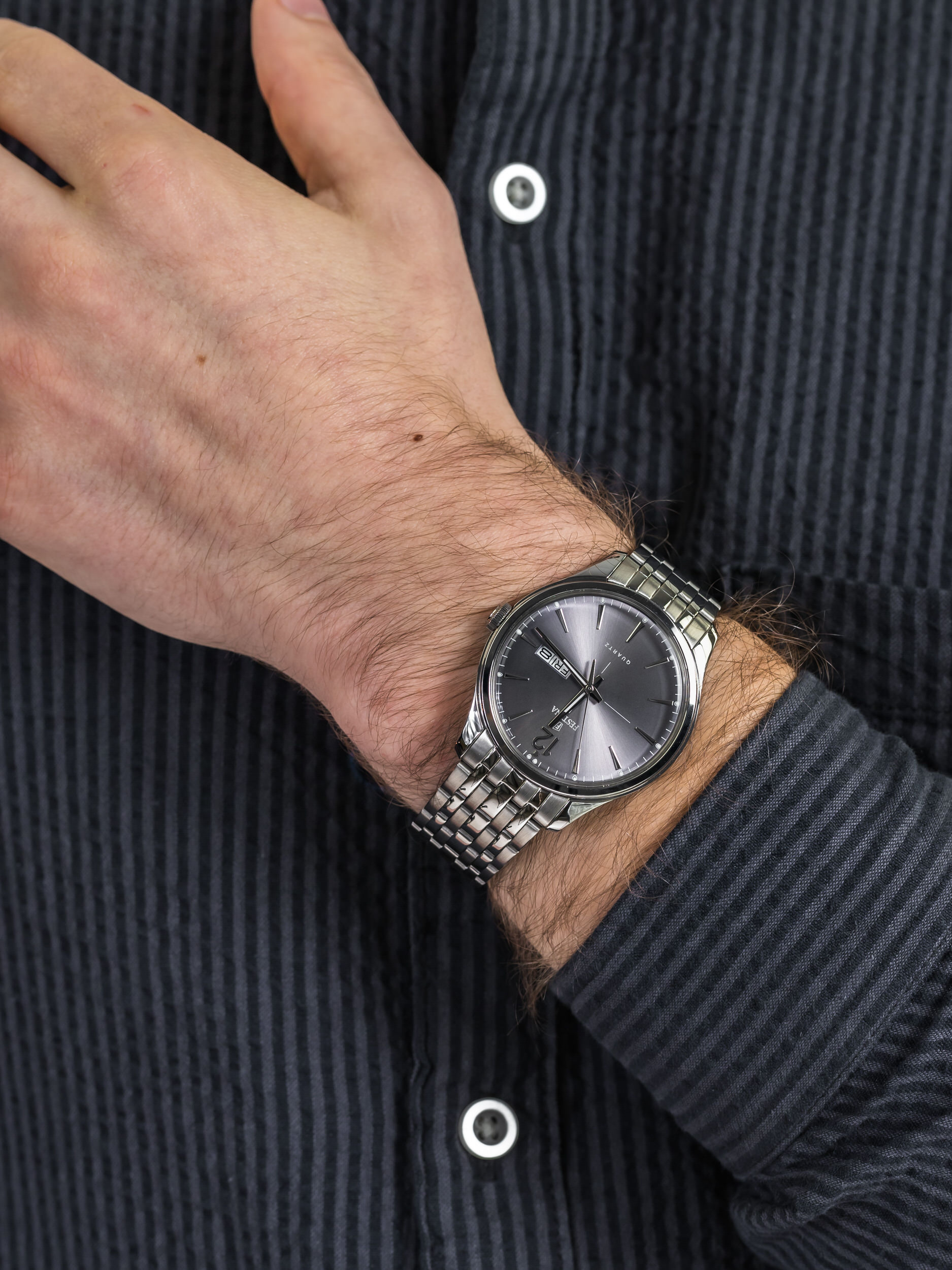 Festina F20204-2 męski zegarek Retro bransoleta - miniatura 3