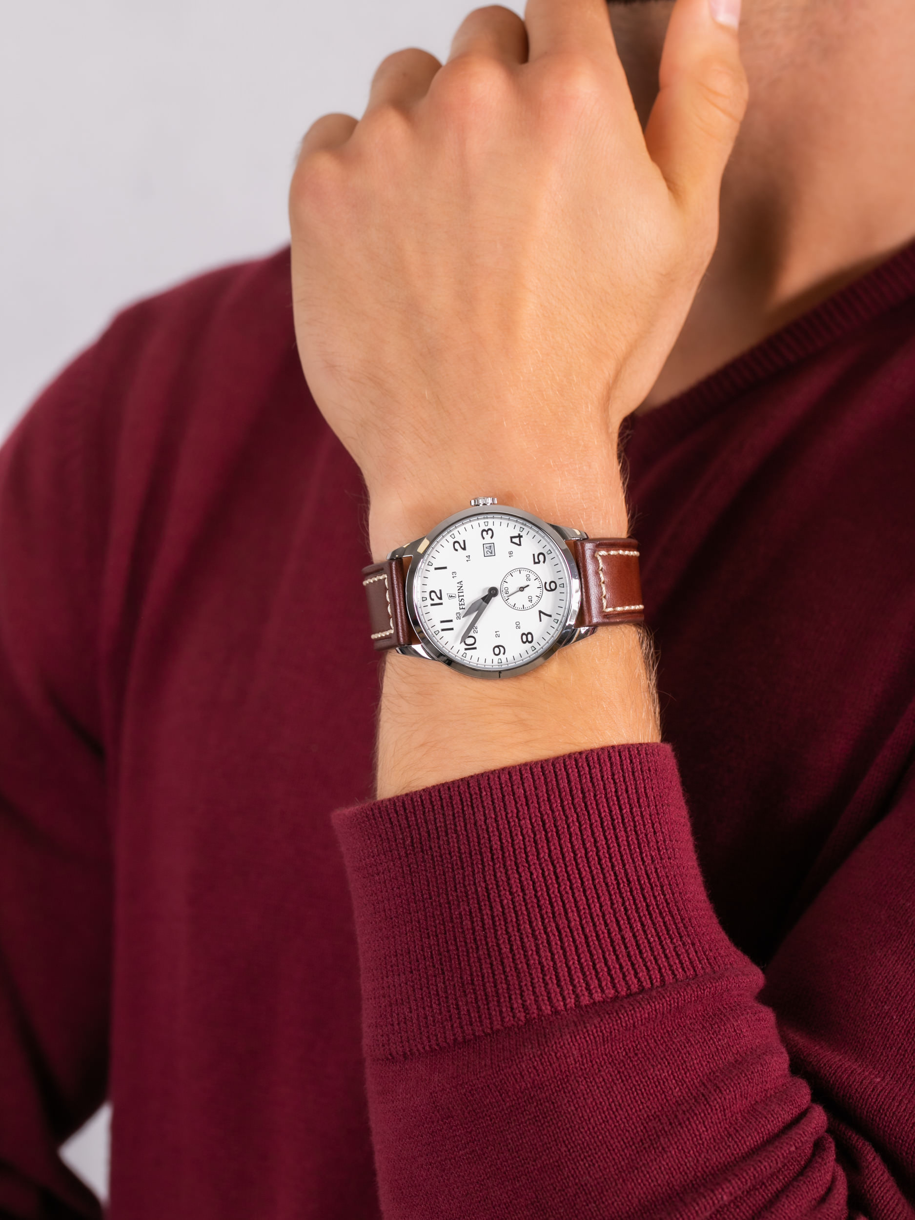 Festina F20347-5 męski zegarek Retro pasek