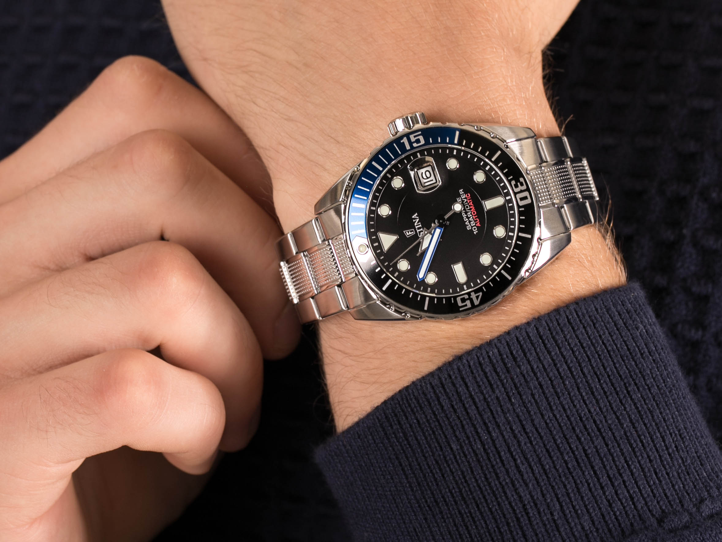 Festina F20480-3 Diver Automatic Sapphire zegarek sportowy Sport - miniatura 4