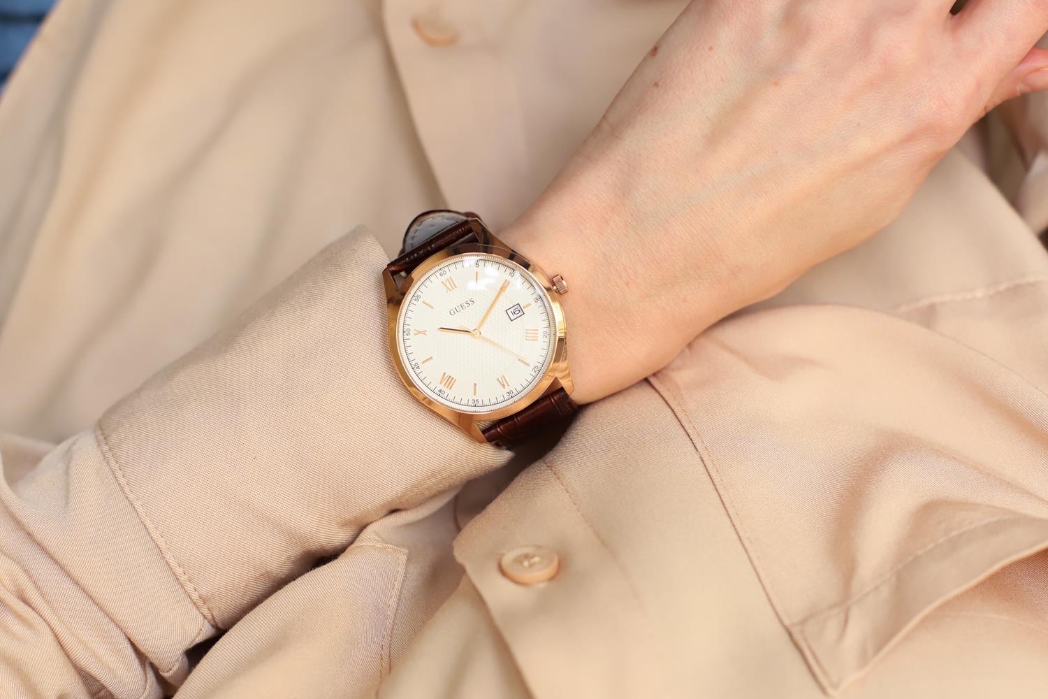 zegarek Guess GW0065G1 różowe złoto Pasek - miniatura 7