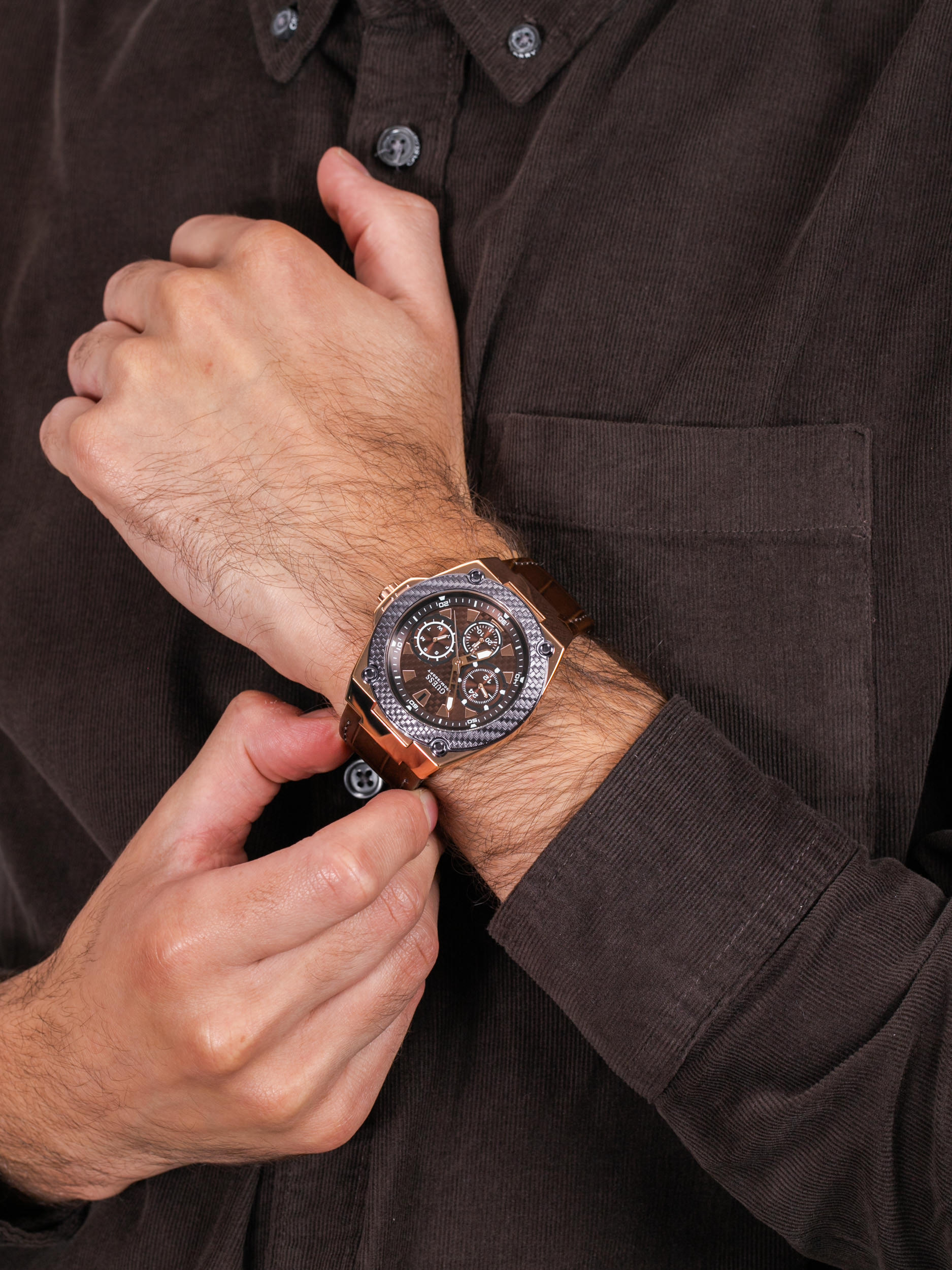 Guess W1058G2 męski zegarek Pasek pasek - miniatura 3