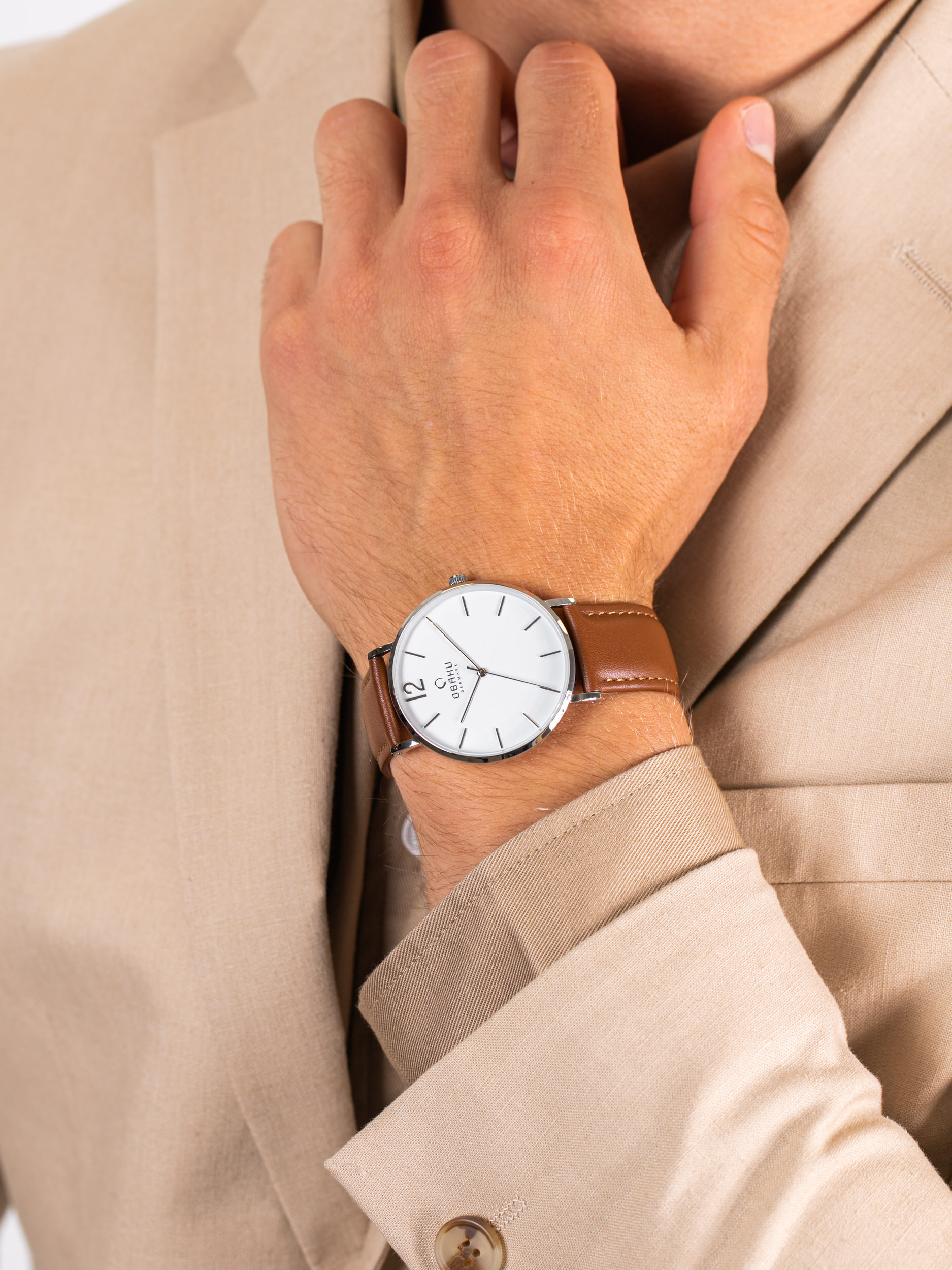 Obaku Denmark V197GXCWRN męski zegarek Slim pasek - miniatura 3