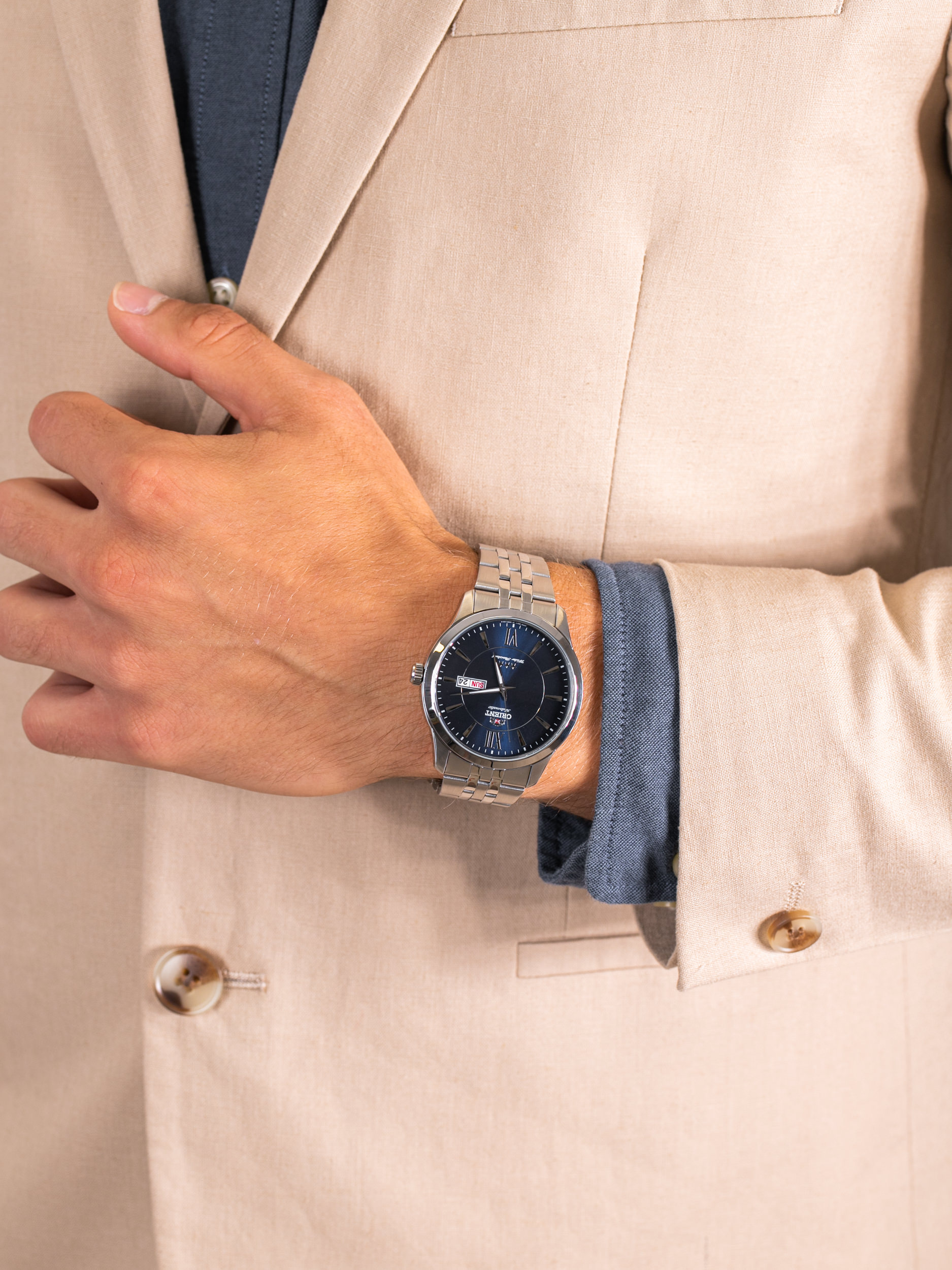 Orient FAB0B001D9 męski zegarek Classic bransoleta