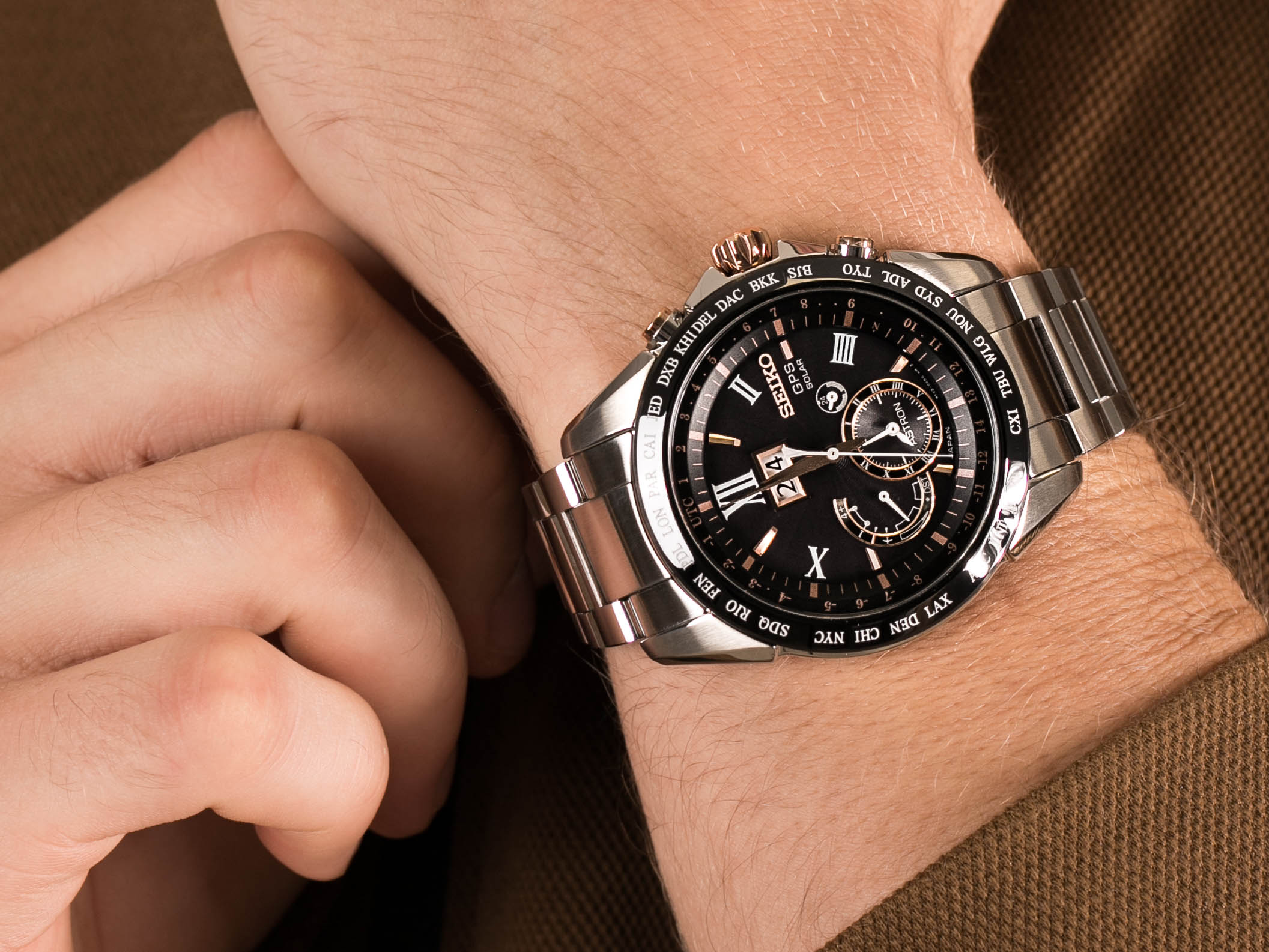 Seiko SSE151J1 Astron GPS Solar zegarek klasyczny Astron - miniatura 4