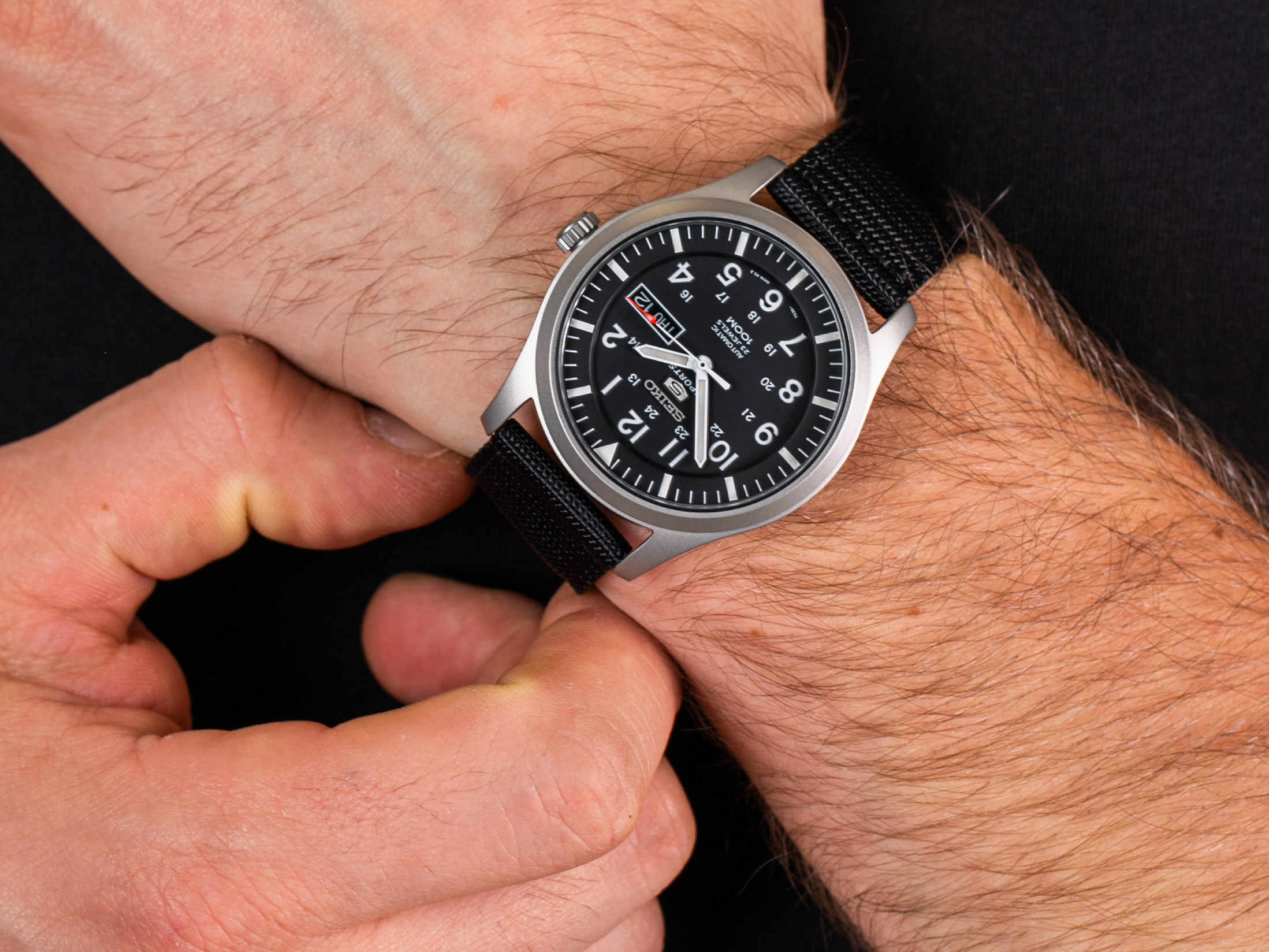 Seiko SNZG15K1 5 Sports Automatic Classic 100m zegarek klasyczny Automatic - miniatura 4