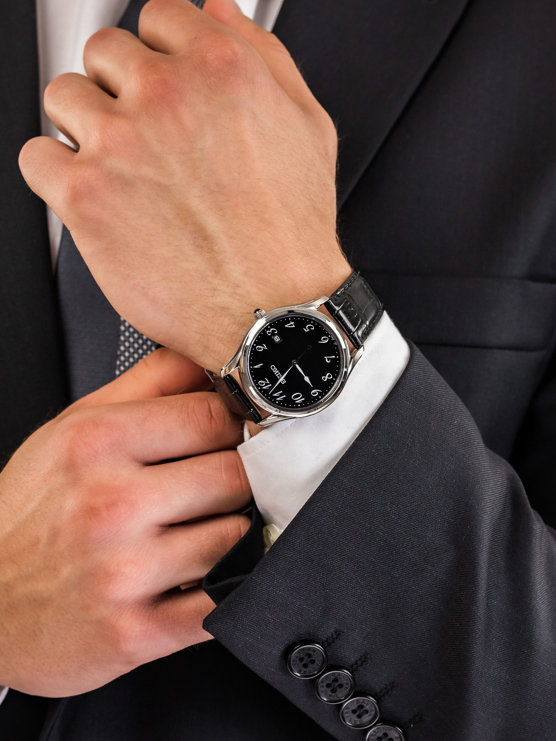 Seiko SUR305P1 męski zegarek Classic pasek - miniatura 3