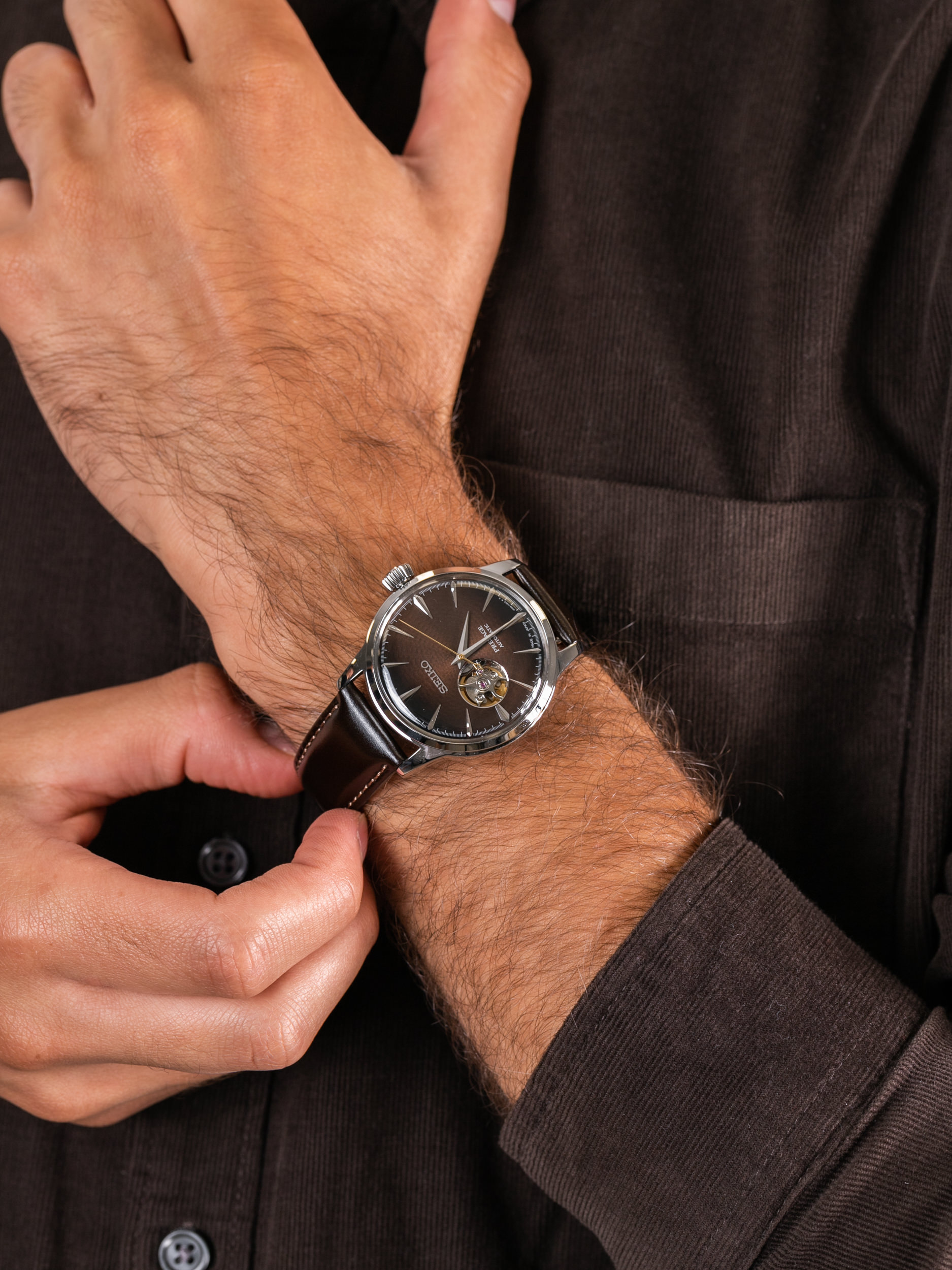 Seiko SSA407J1 męski zegarek Presage pasek - miniatura 3