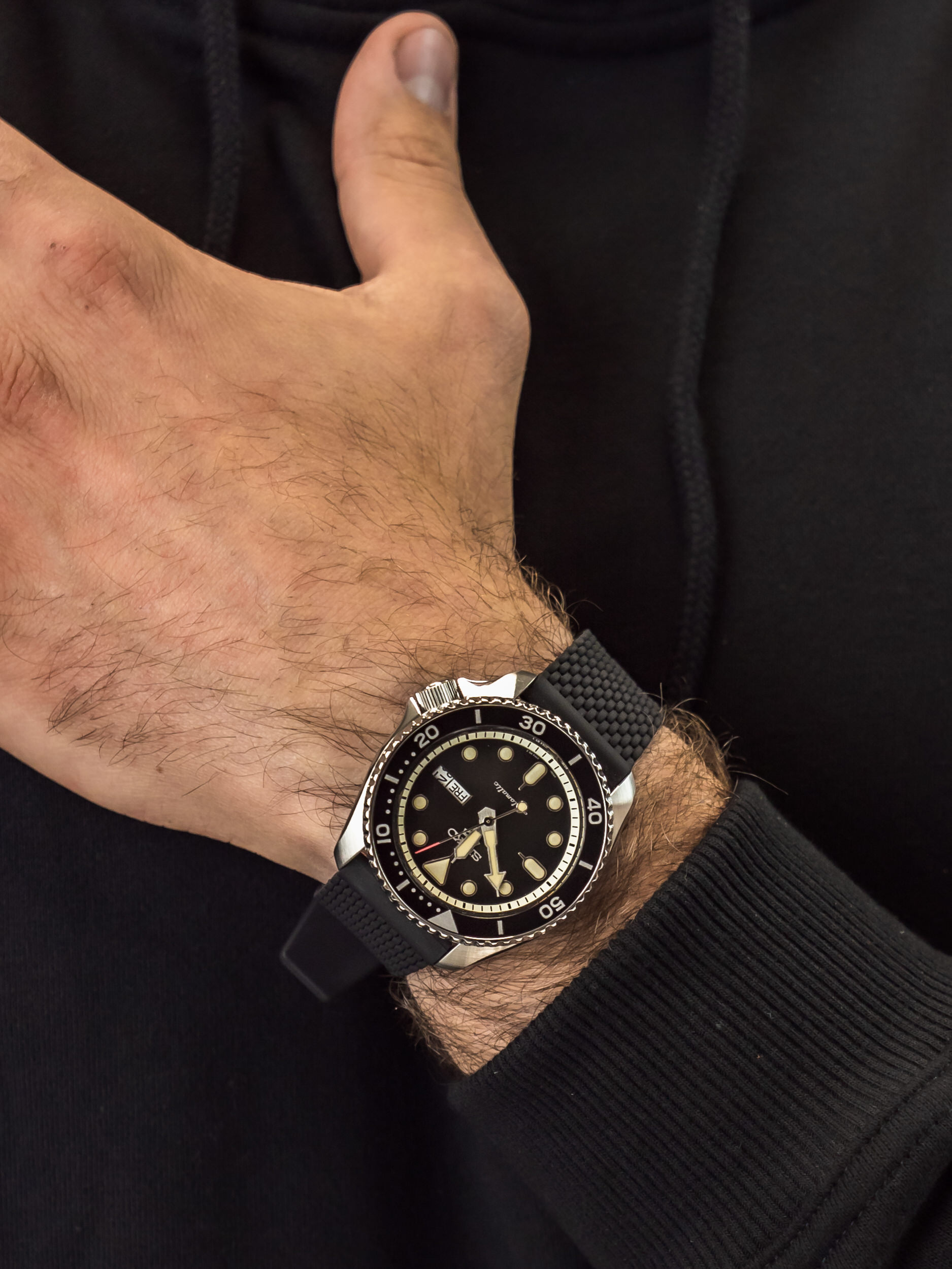 Seiko SRPD73K2 męski zegarek Sports Automat pasek - miniatura 3