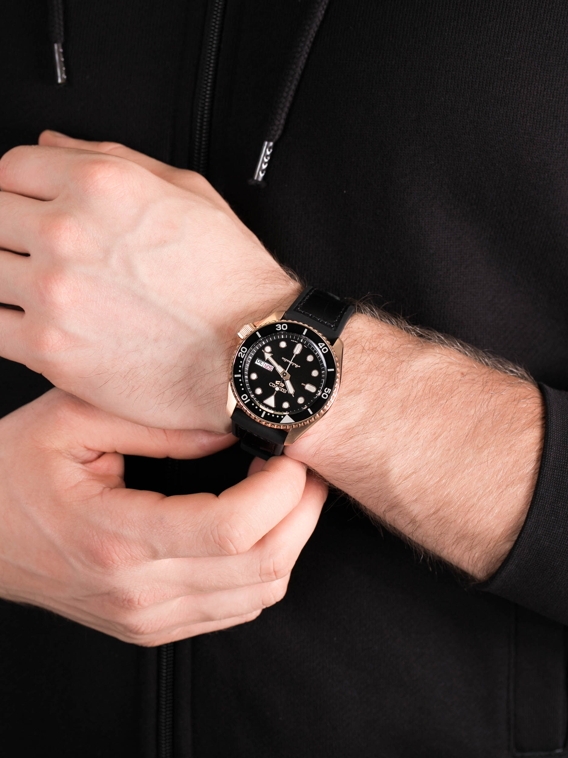 Seiko SRPD76K1 męski zegarek Sports Automat pasek - miniatura 3