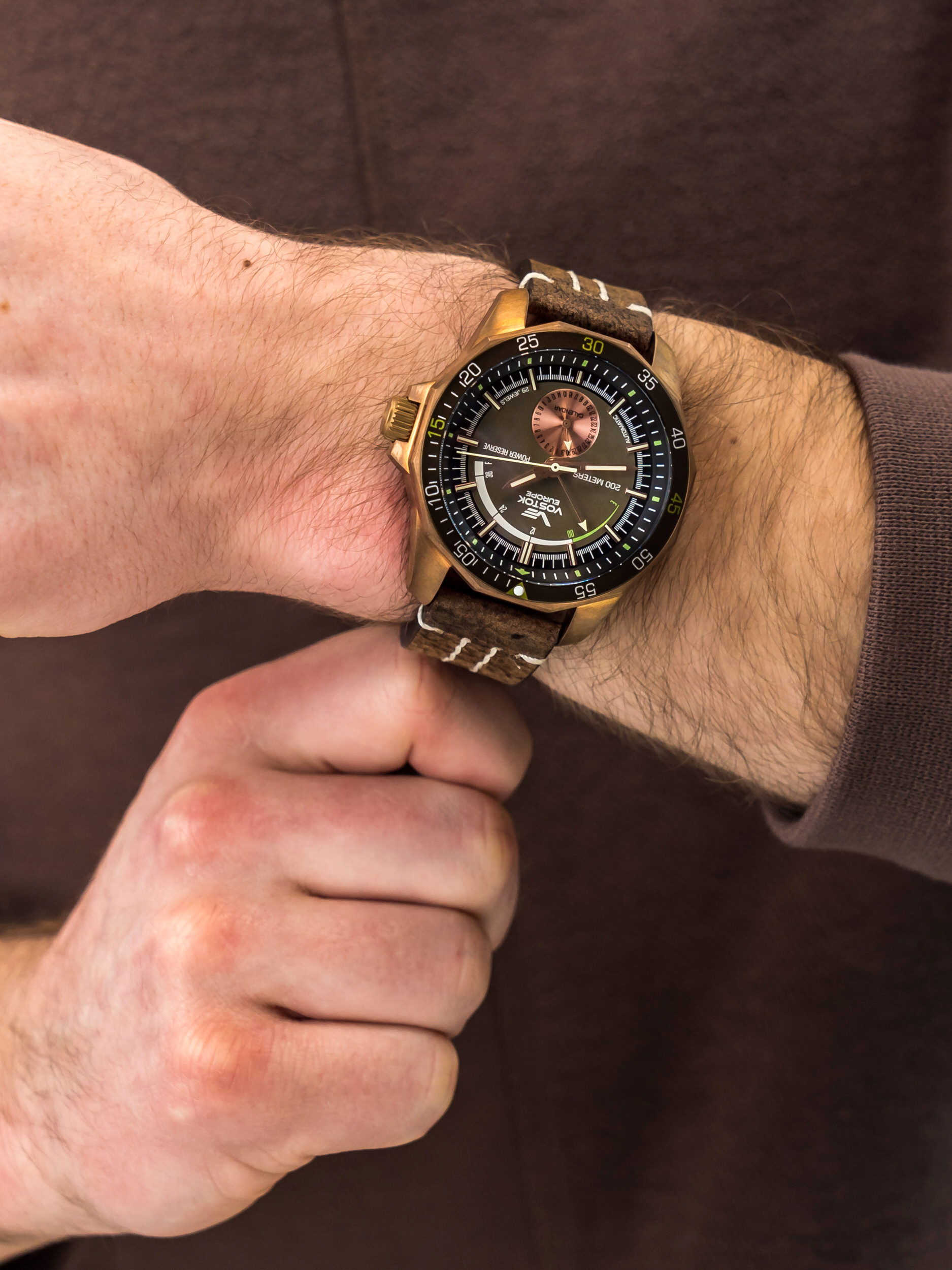 Vostok Europe NE57-225O565 męski zegarek N1 Rocket pasek