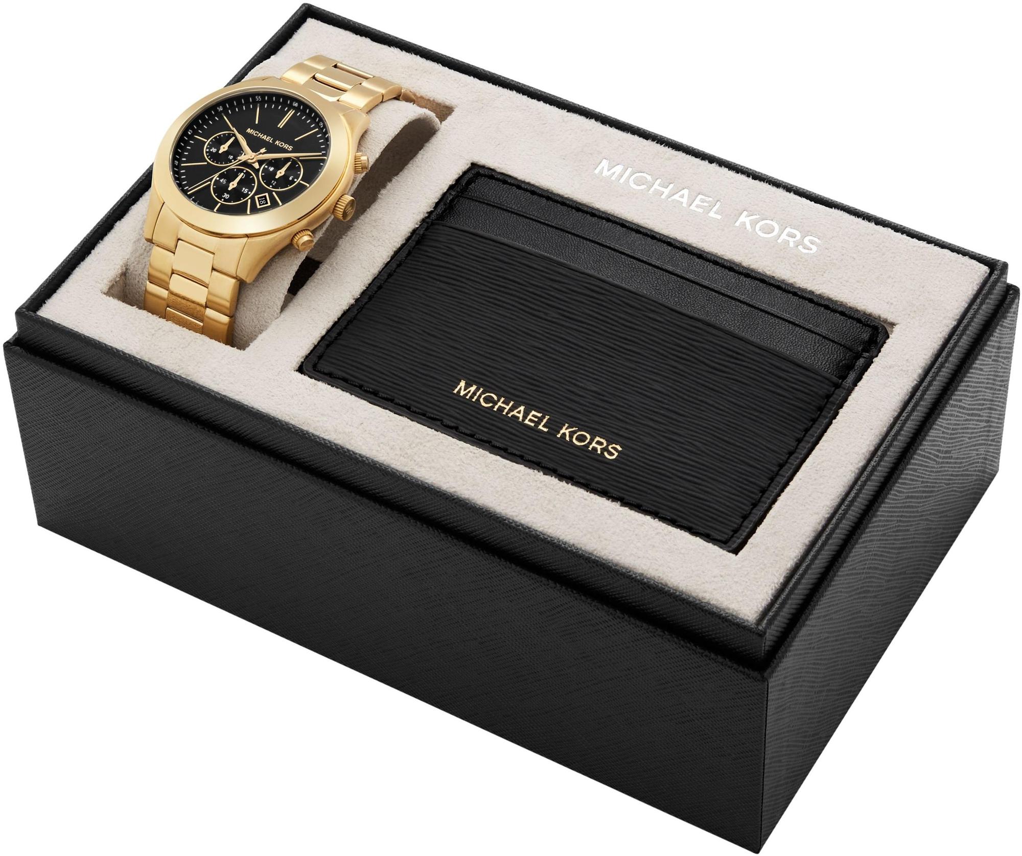 Michael Kors MK1076SET zegarek złoty sportowy Męskie bransoleta - miniatura 4