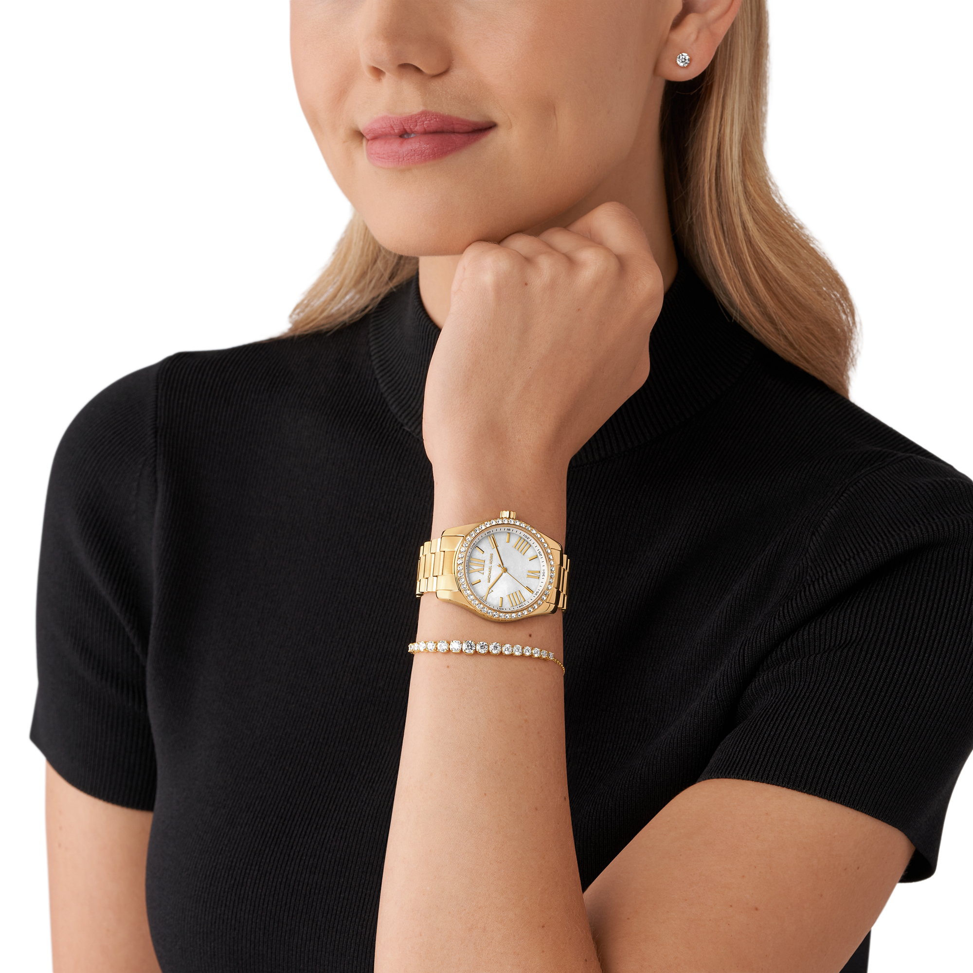 Michael Kors MK1079SET zegarek złoty fashion-modowy Damskie bransoleta - miniatura 4