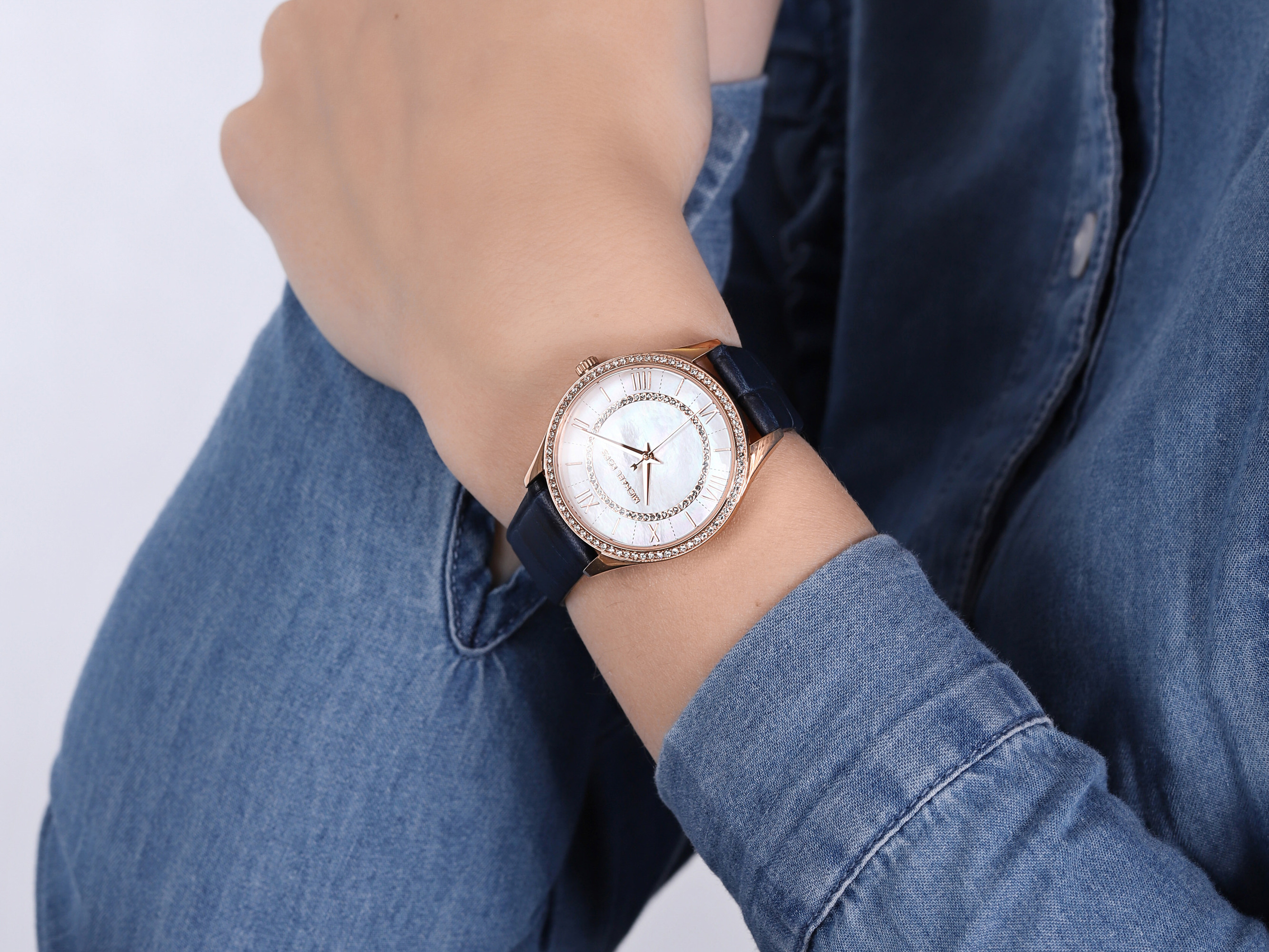 Michael Kors MK2757 LAURYN Lauryn klasyczny zegarek różowe złoto - miniatura 4