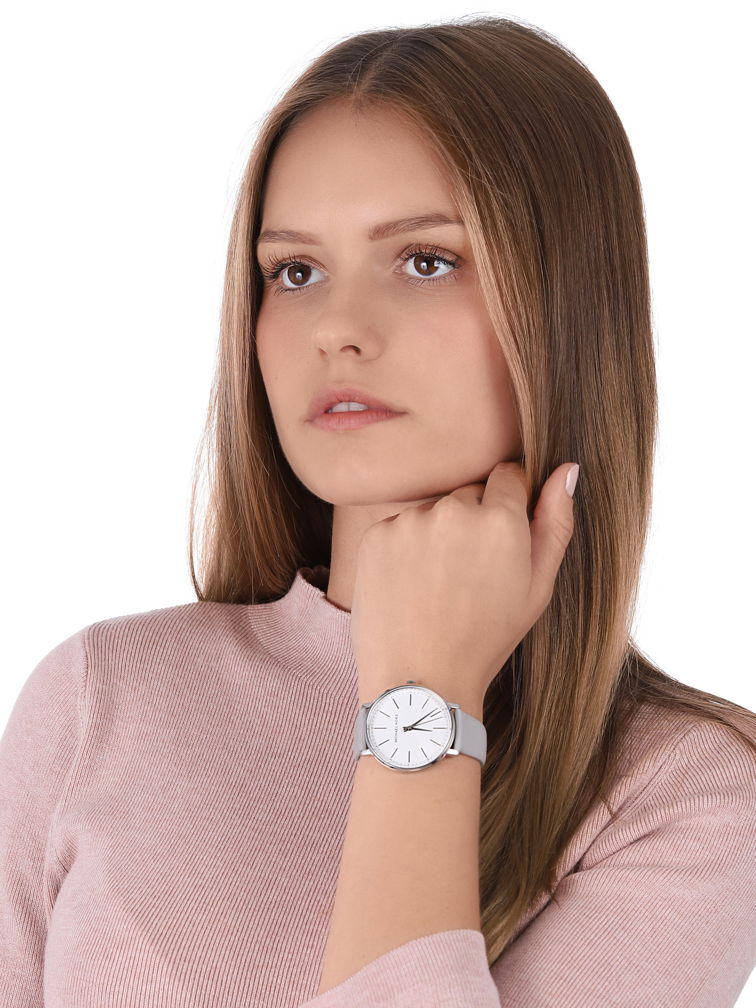 Michael Kors MK2797 zegarek srebrny klasyczny Pyper pasek - miniatura 2