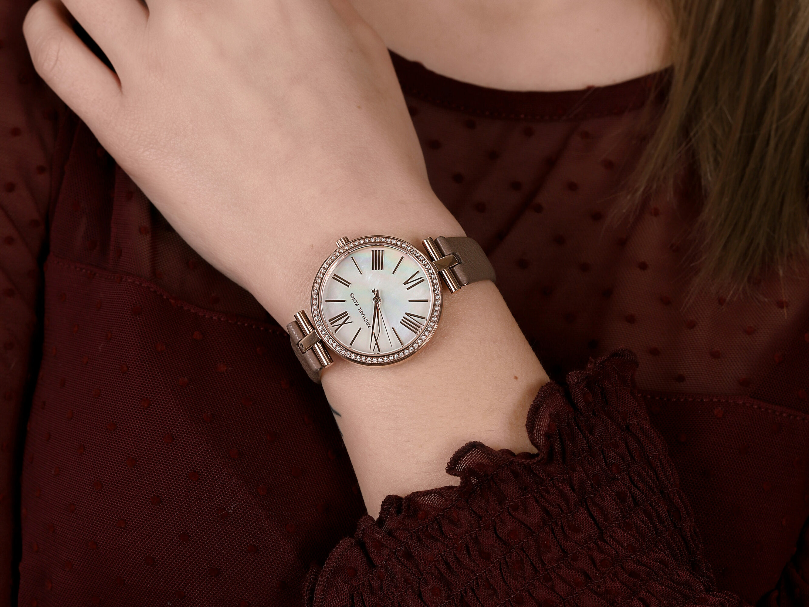 Michael Kors MK2832 zegarek damski klasyczny Maci pasek - miniatura 4