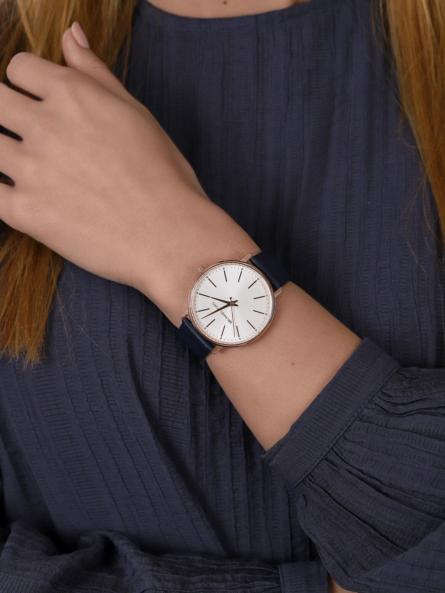 Michael Kors MK2893 zegarek różowe złoto klasyczny Pyper pasek - miniatura 2
