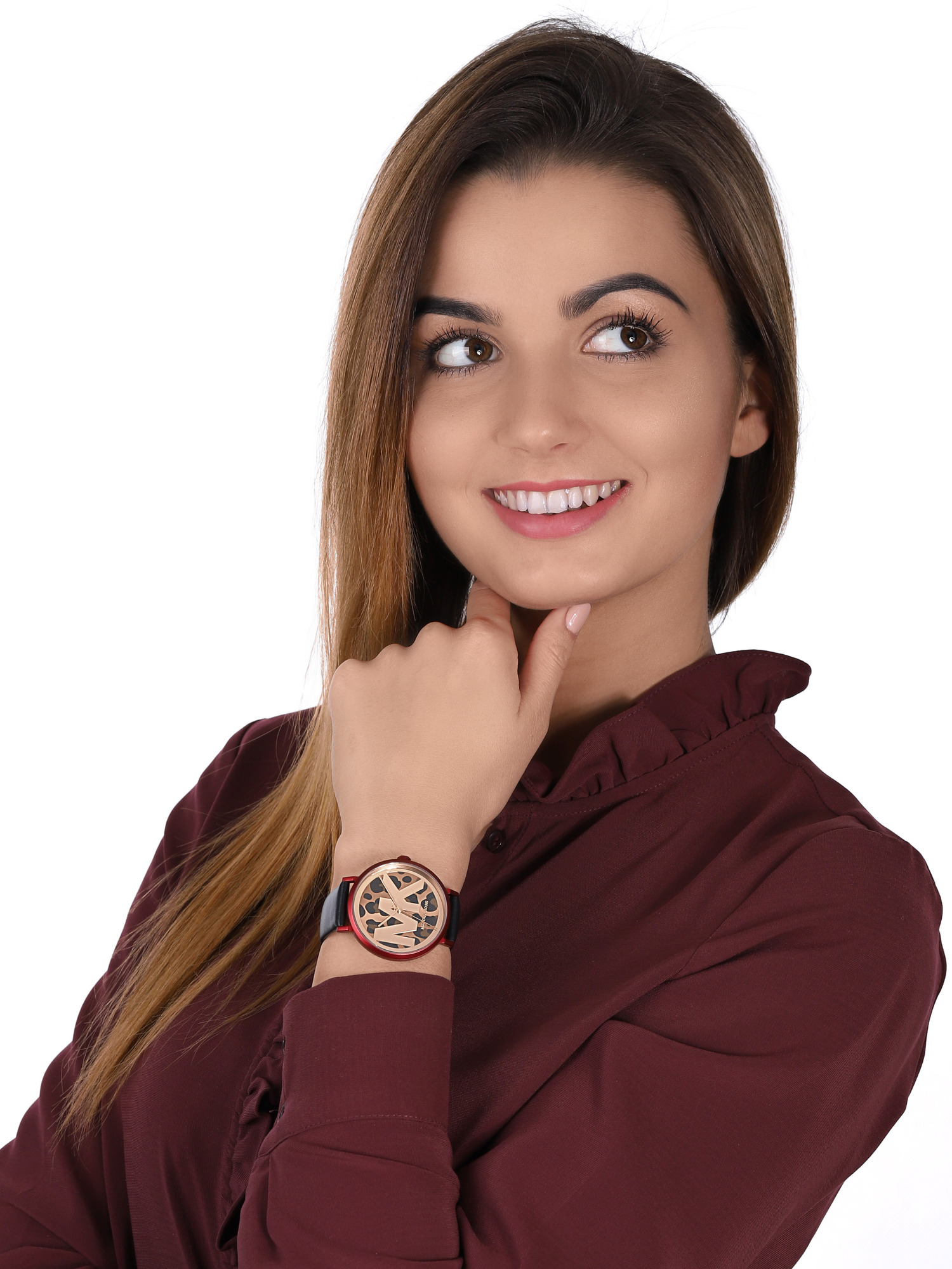 Michael Kors MK2933 zegarek czerwony fashion/modowy Addyson pasek - miniatura 2