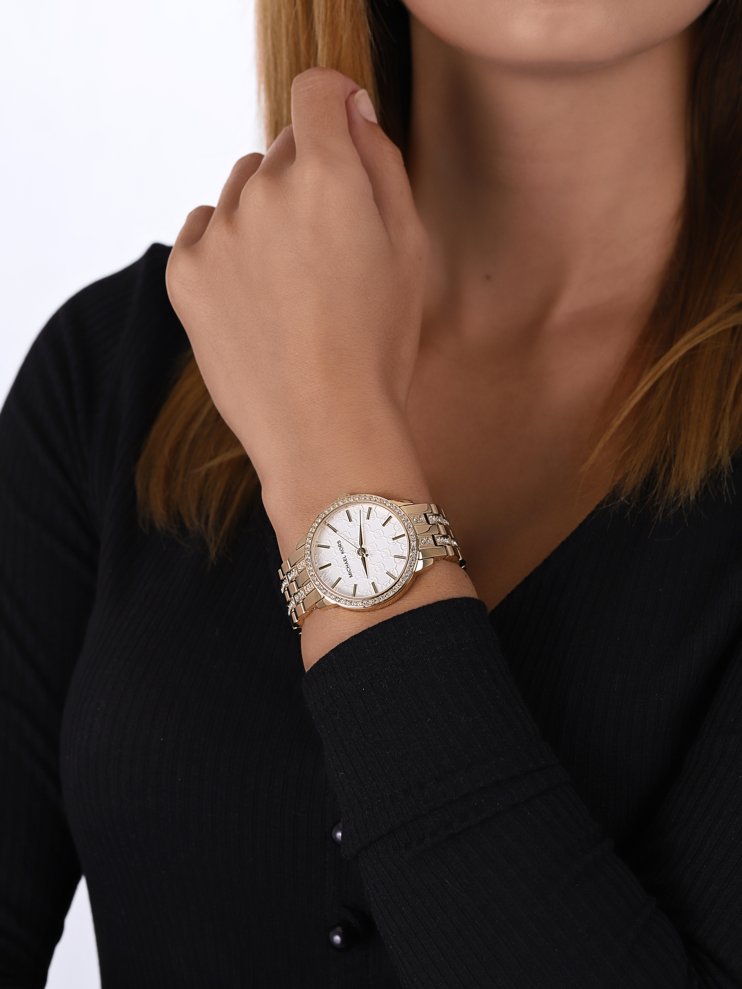 Michael Kors MK3214 zegarek złoty klasyczny Nini bransoleta - miniatura 5