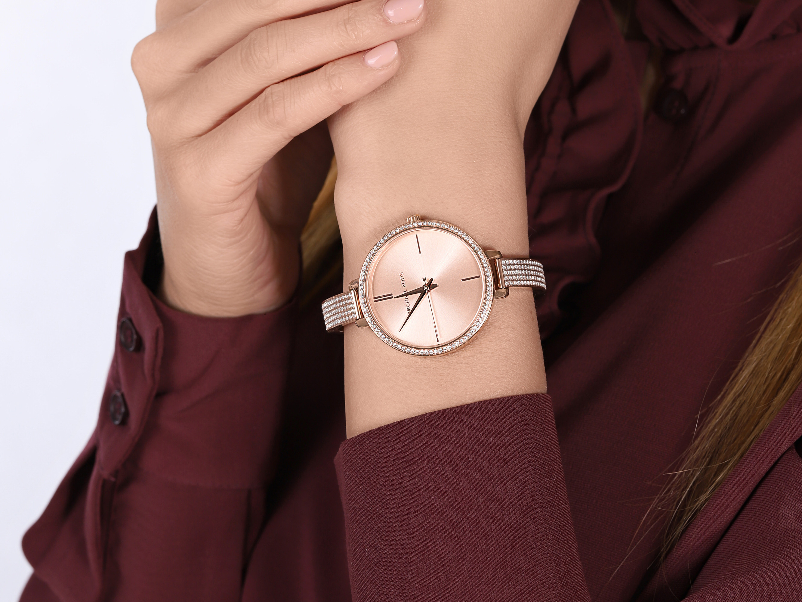 Michael Kors MK3785 zegarek różowe złoto fashion/modowy Jaryn bransoleta - miniatura 4