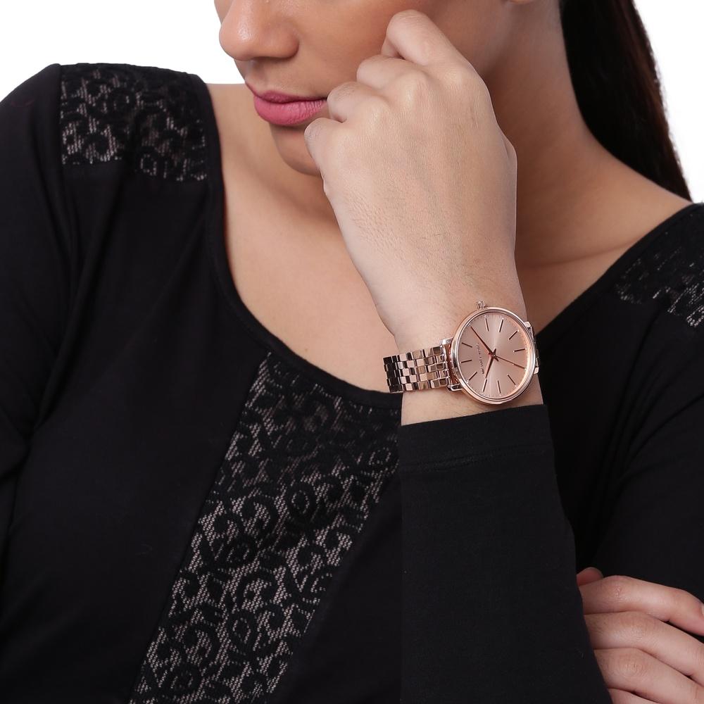 Michael Kors MK3897 PYPER Damskie fashion-modowy zegarek różowe złoto - miniatura 8