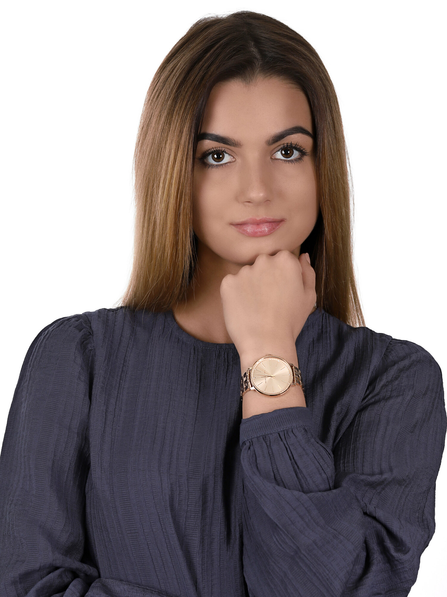 Michael Kors MK3897 zegarek różowe złoto fashion/modowy Pyper bransoleta - miniatura 2