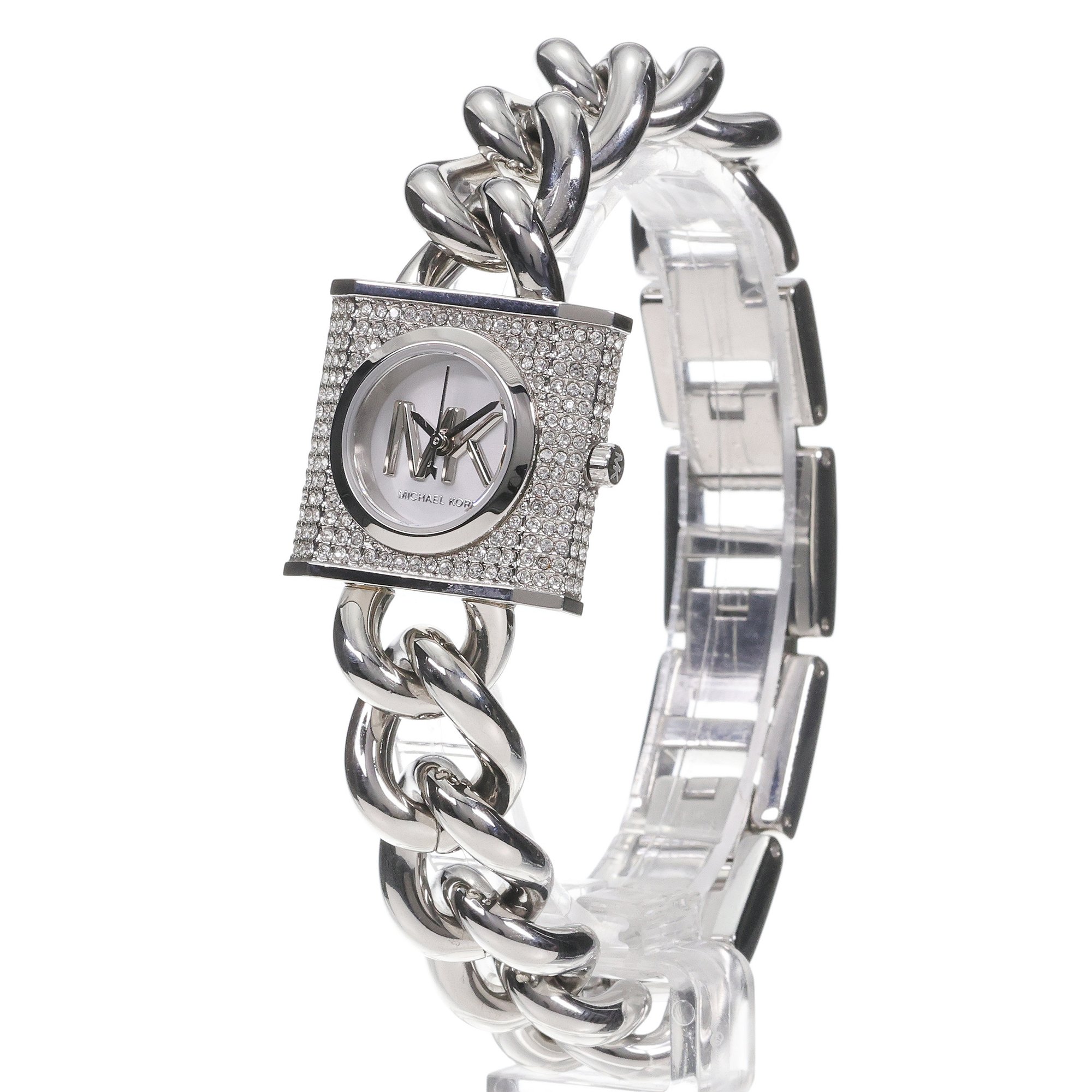 Michael Kors MK4718 zegarek srebrny fashion-modowy Damskie bransoleta