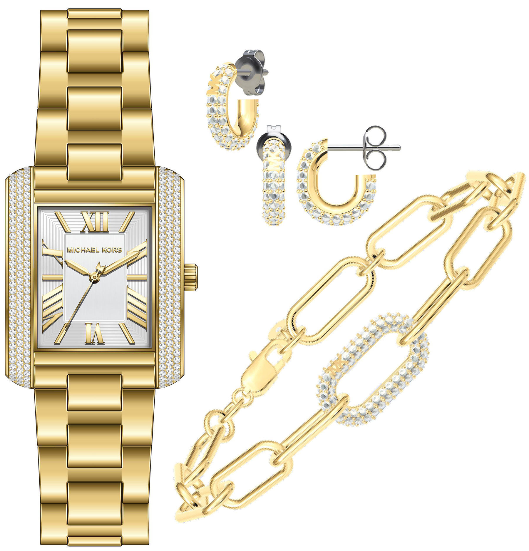 Michael Kors EMERY GIFT SET Gold Strainless Steel 27mm MK4837SET
