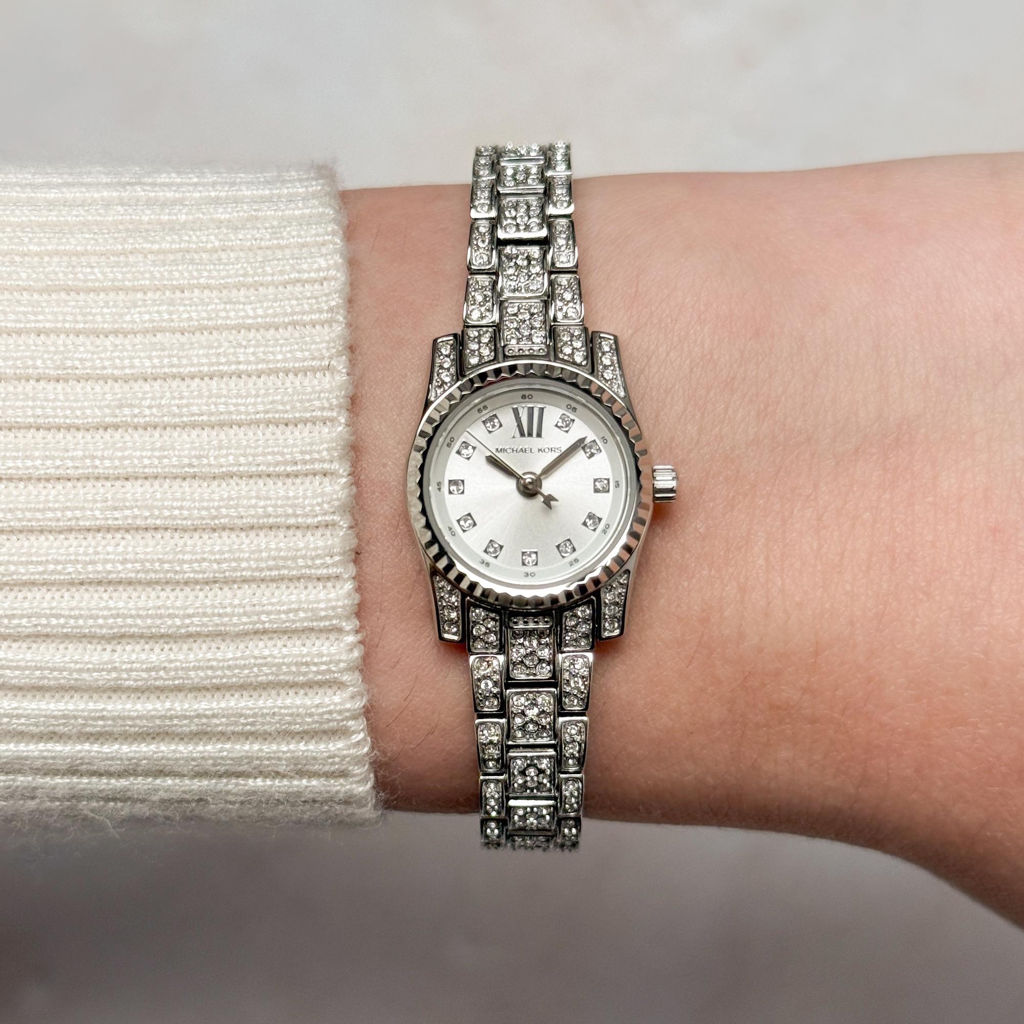 Michael Kors MK4864 Stainless Steel 19mm Damskie biżuteryjny zegarek srebrny