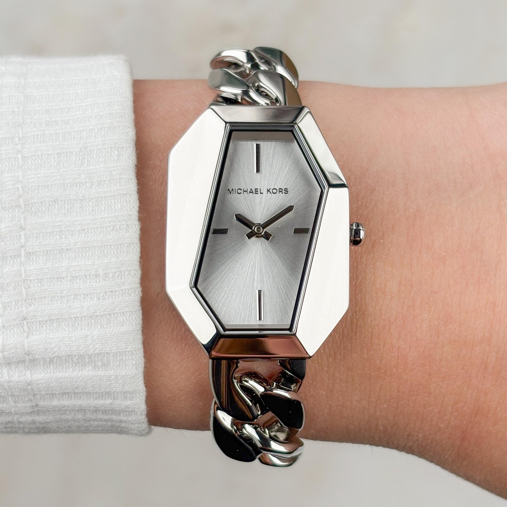 Michael Kors MK4879 Suri Stainless Steel 24mm Michael Kors biżuteryjny zegarek srebrny - miniatura 9