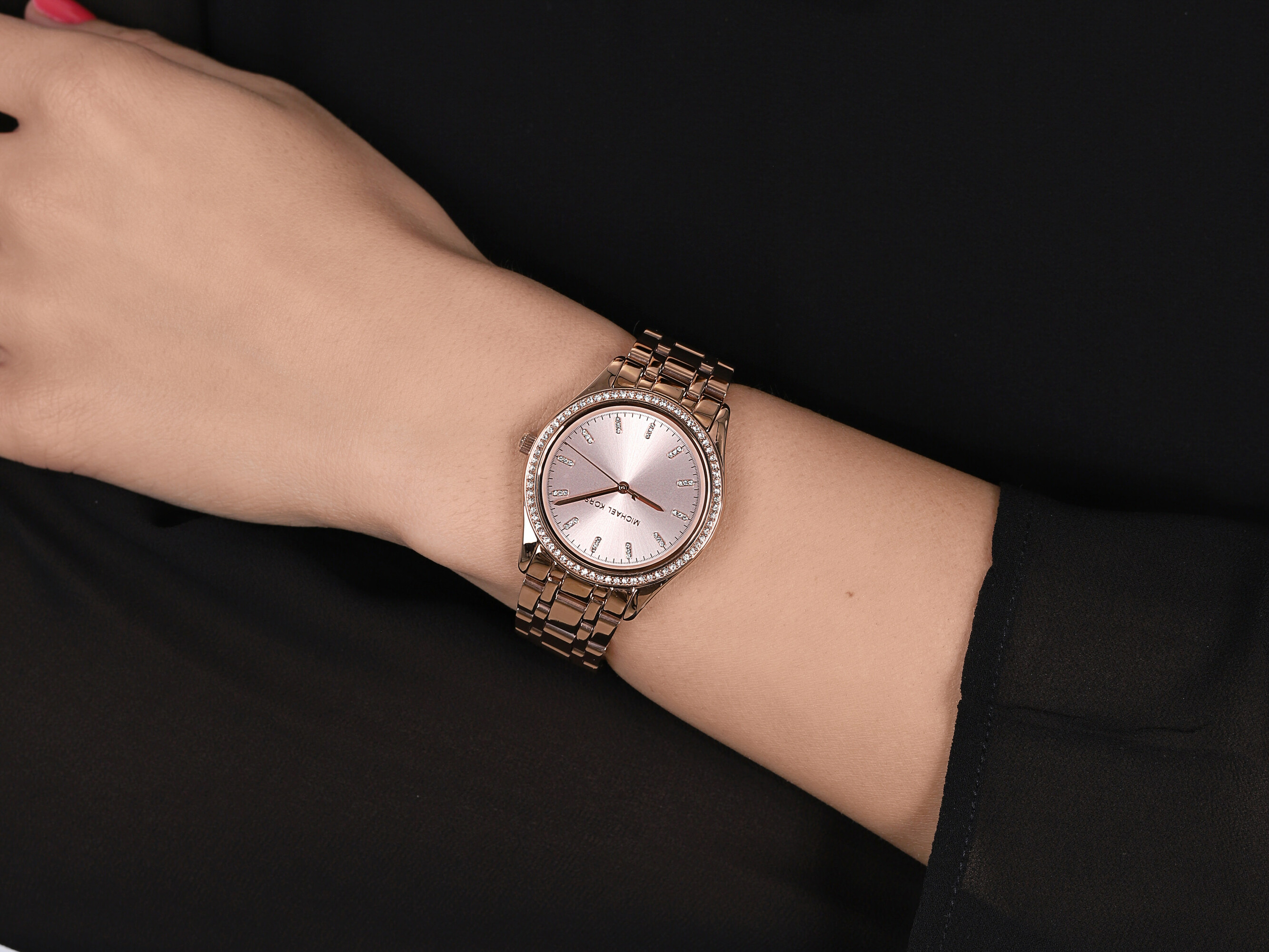 Michael Kors MK6545 zegarek różowe złoto fashion/modowy Parker bransoleta - miniatura 4