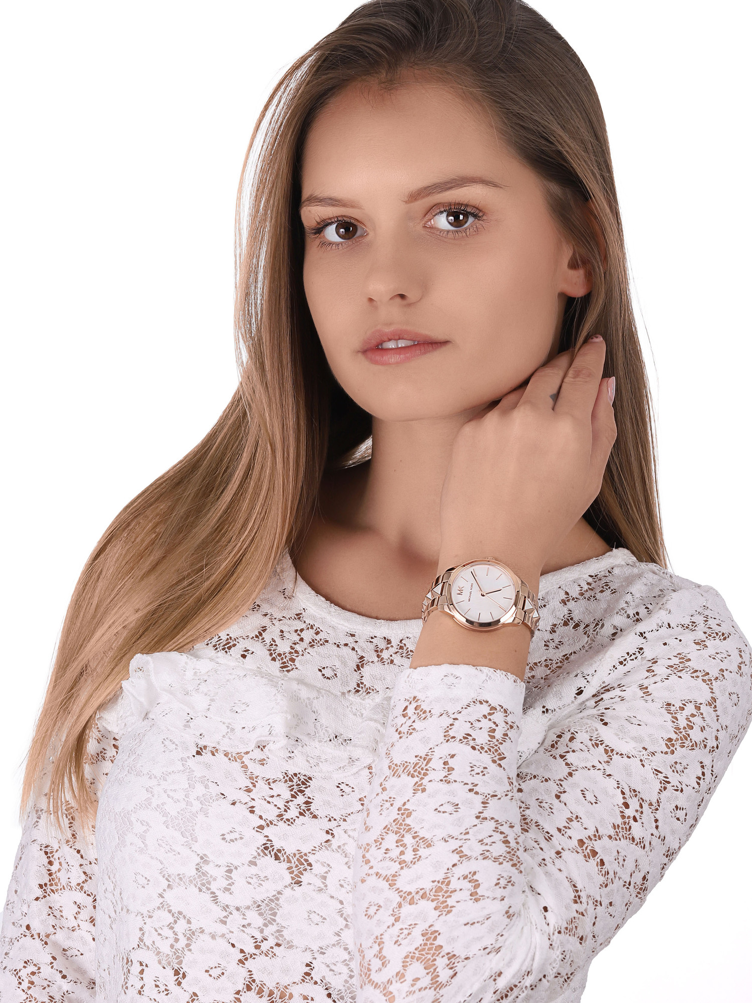 Michael Kors MK6671 RUNWAY Damskie klasyczny zegarek różowe złoto - miniatura 2