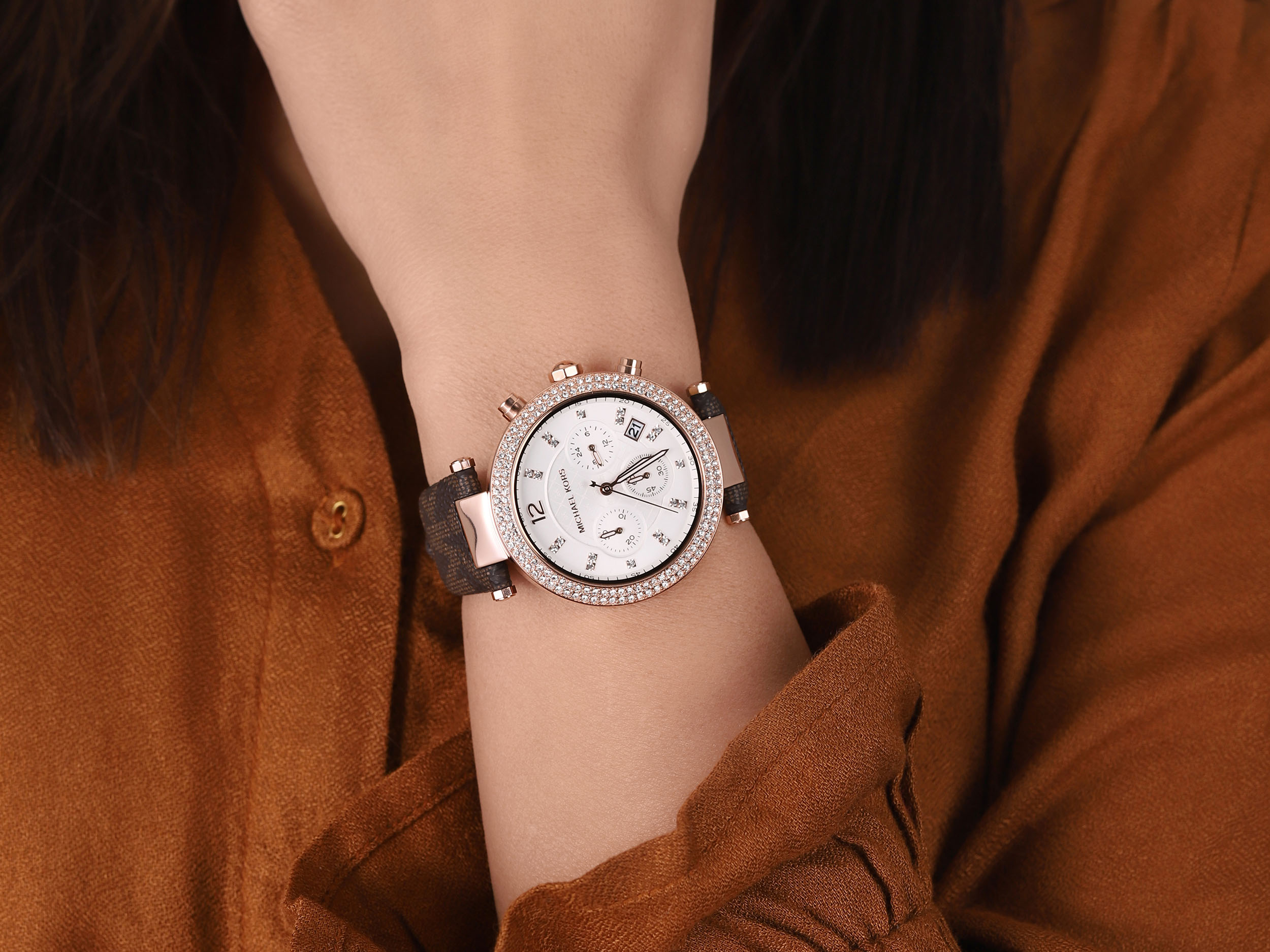 Michael Kors MK6917 zegarek różowe złoto fashion/modowy Damskie pasek - miniatura 4