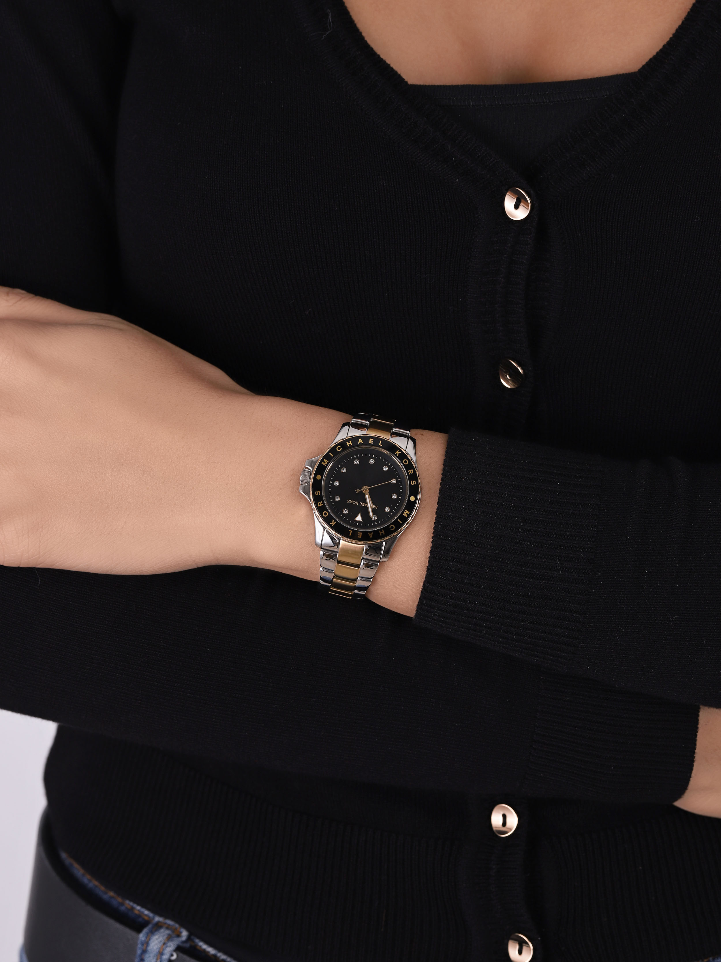 Michael Kors MK6955 zegarek srebrny klasyczny Damskie bransoleta - miniatura 3