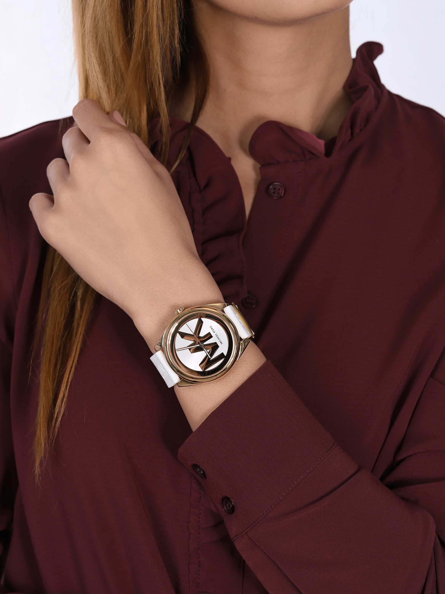 Michael Kors MK7141 zegarek złoty klasyczny Janelle pasek - miniatura 3