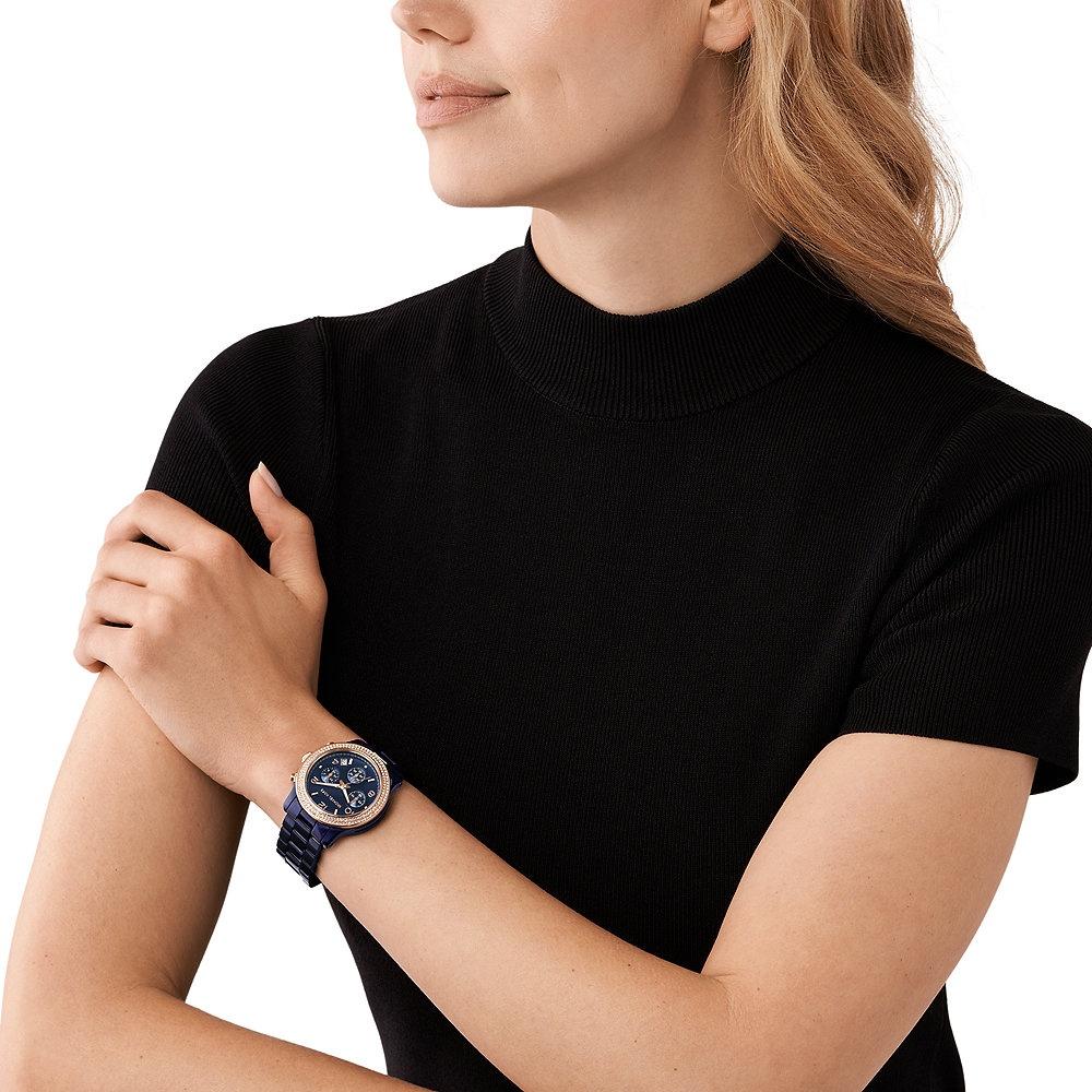 Michael Kors MK7423 zegarek niebieski fashion-modowy Michael Kors bransoleta - miniatura 5