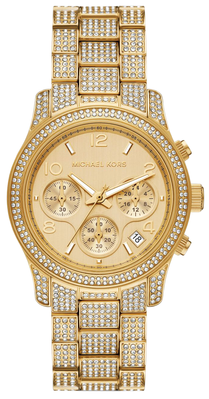 Michael Kors Runway Pave Gold Stainless Steel 38mm MK7435