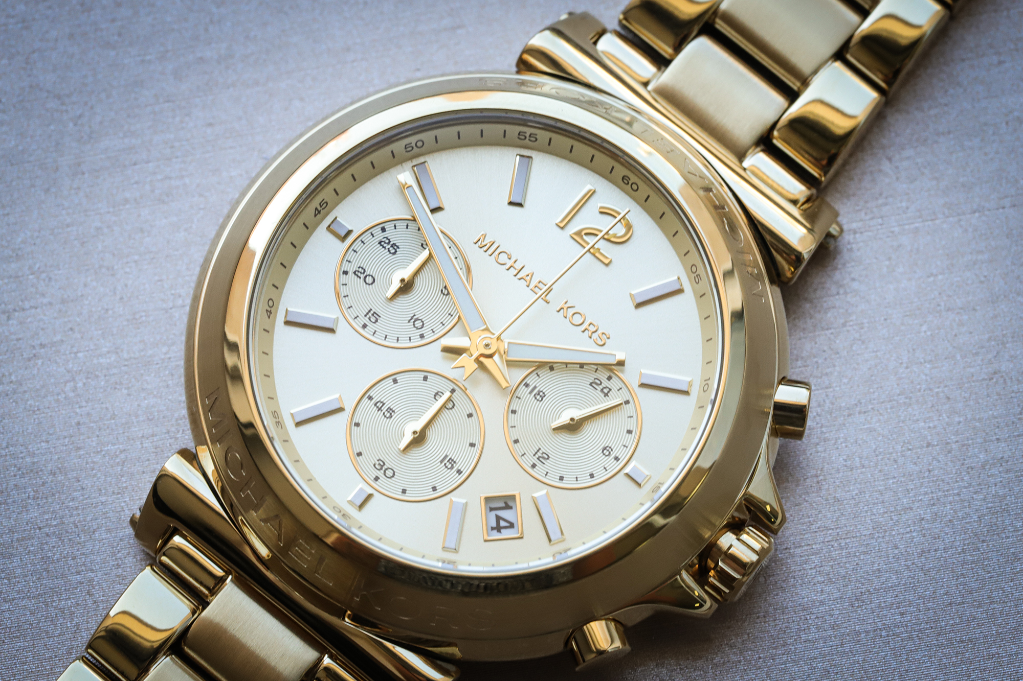 Michael Kors MK7493 MAREN Gold Stainless Steel 40mm zegarek fashion-modowy Damskie