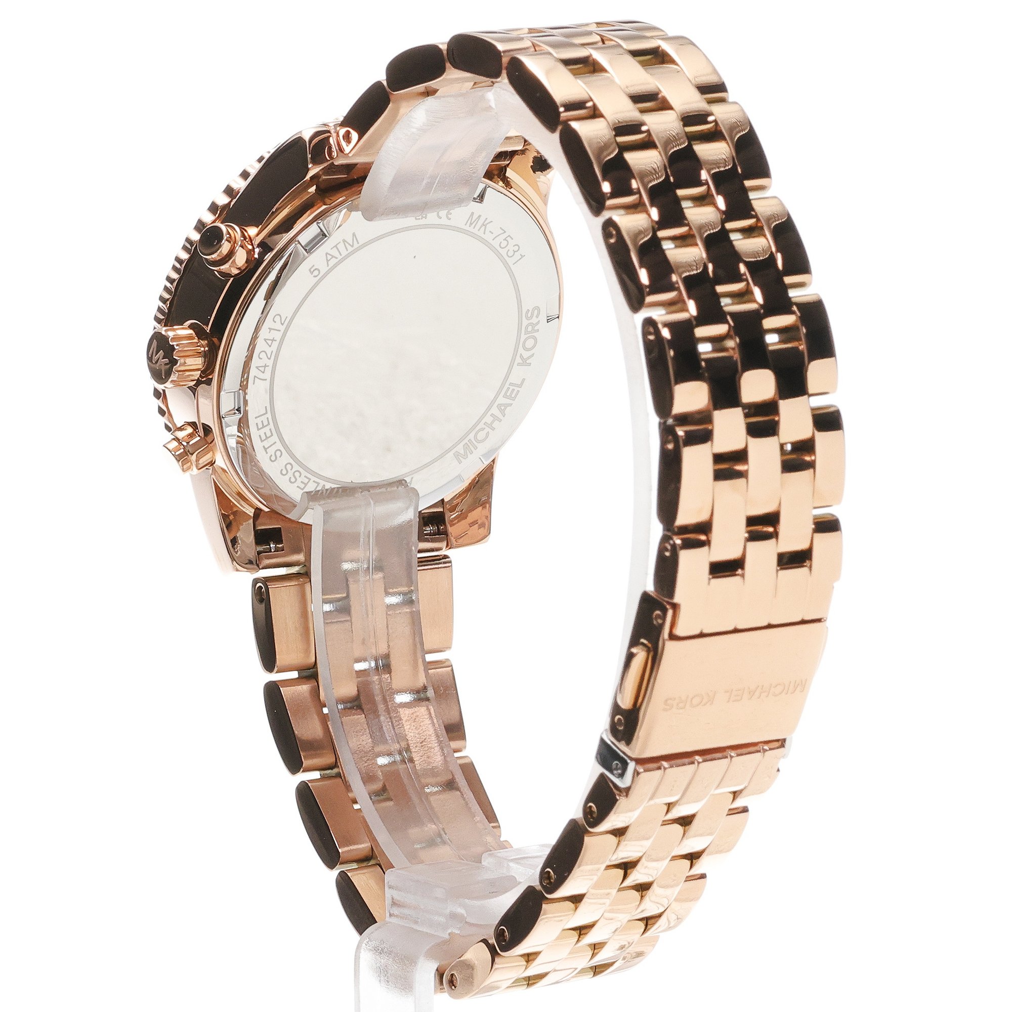 Michael Kors MK7531 Mini BRYANT Rose Gold Stainless Steel 35mm Mini Ritz fashion-modowy zegarek różowe złoto - miniatura 4