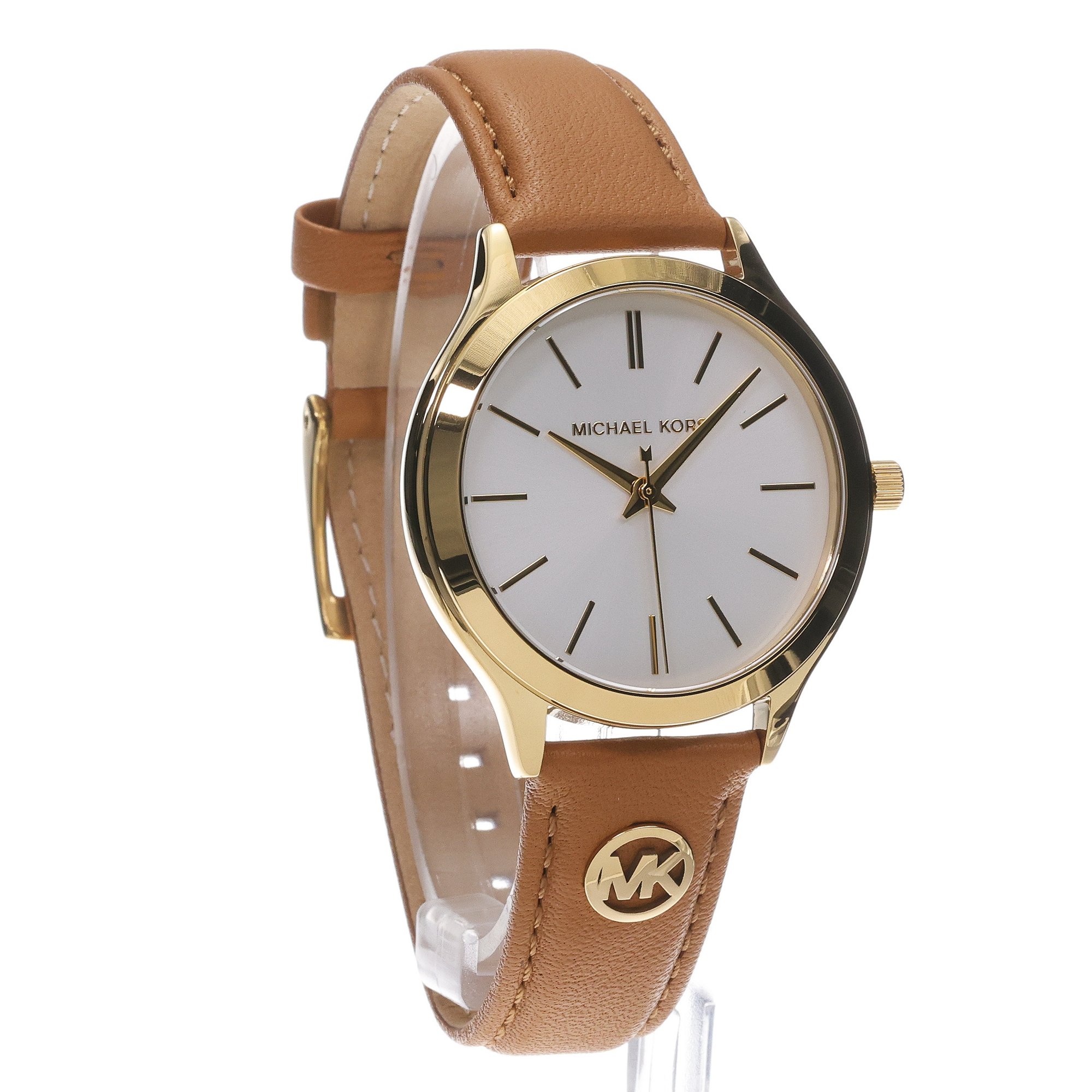 Michael Kors MK7543 zegarek złoty klasyczny Slim Runway pasek - miniatura 3