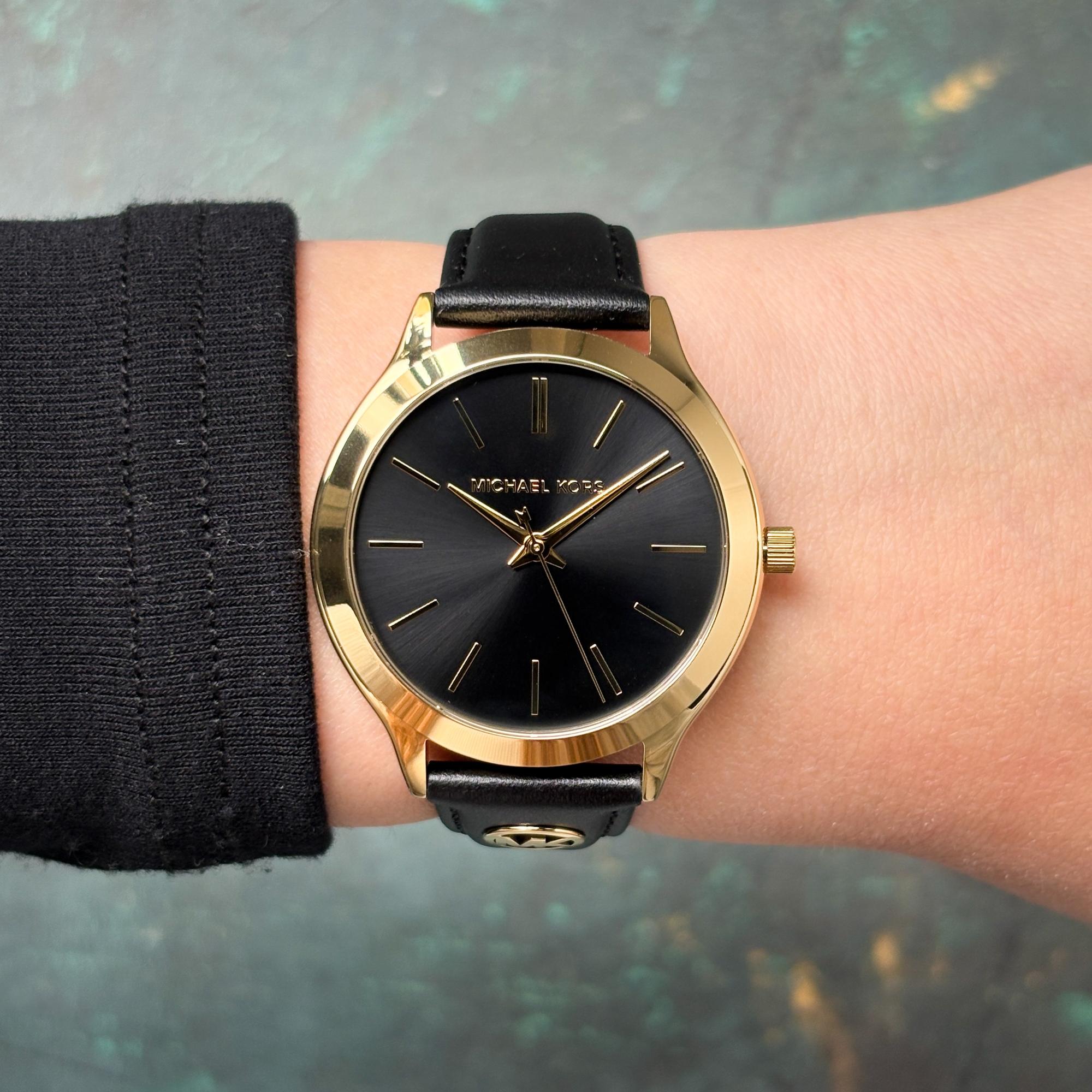 Michael Kors MK7553 Slim Runway klasyczny zegarek złoty - miniatura 9