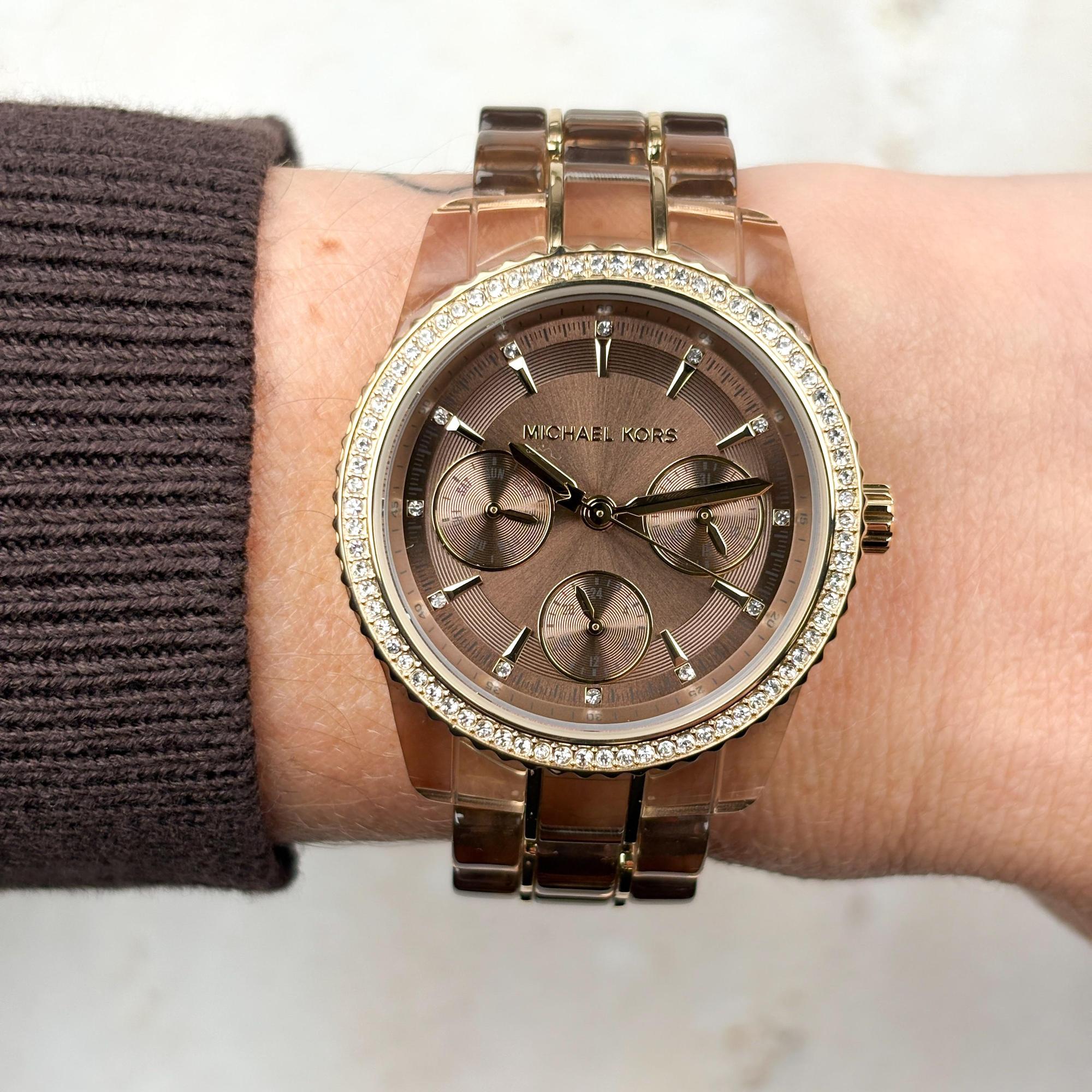 Michael Kors MK7606 zegarek brązowy fashion-modowy Damskie bransoleta - miniatura 7