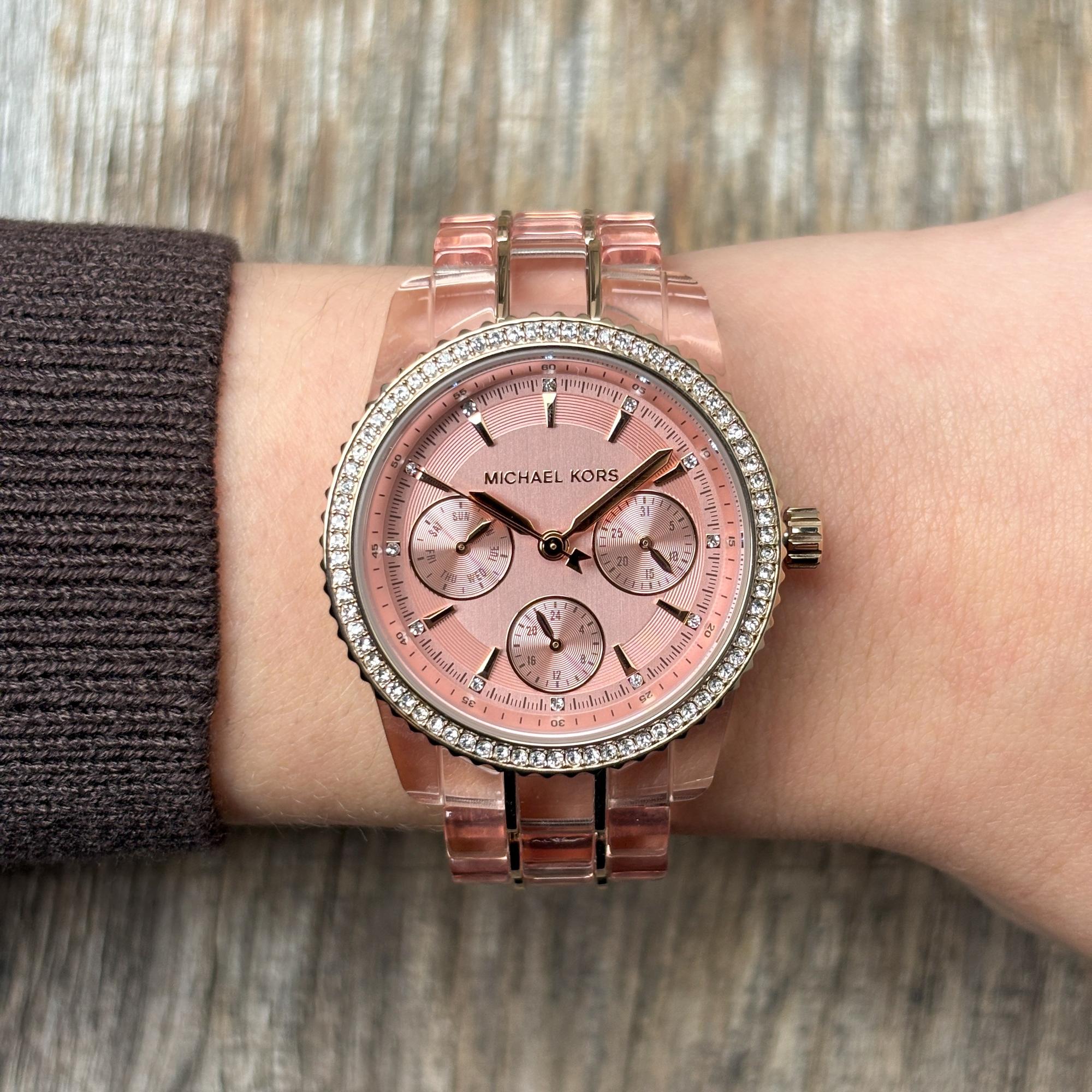 Michael Kors MK7607 zegarek różowy fashion-modowy Damskie bransoleta