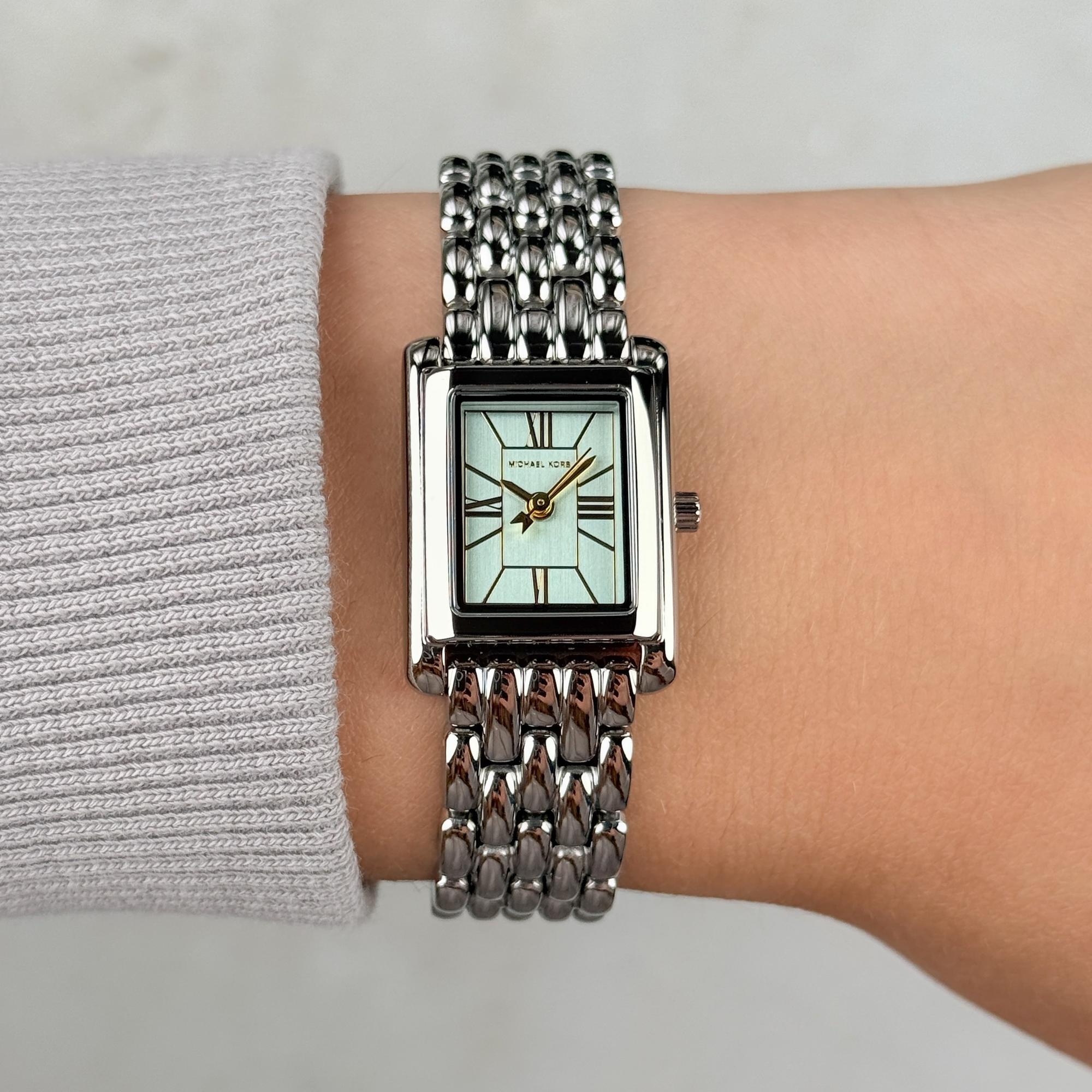 Michael Kors MK7611 zegarek srebrny fashion-modowy Damskie bransoleta