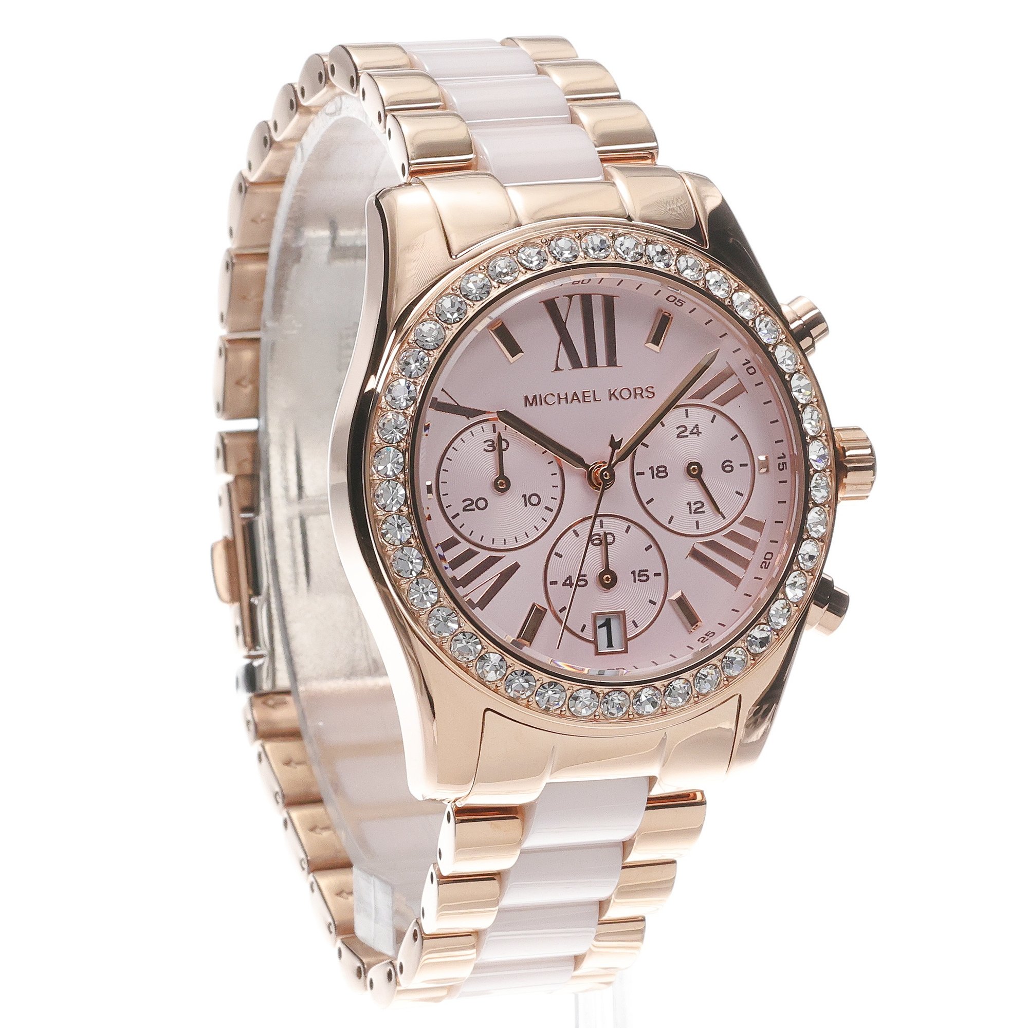Michael Kors MK7637 zegarek różowe złoto fashion-modowy Damskie bransoleta