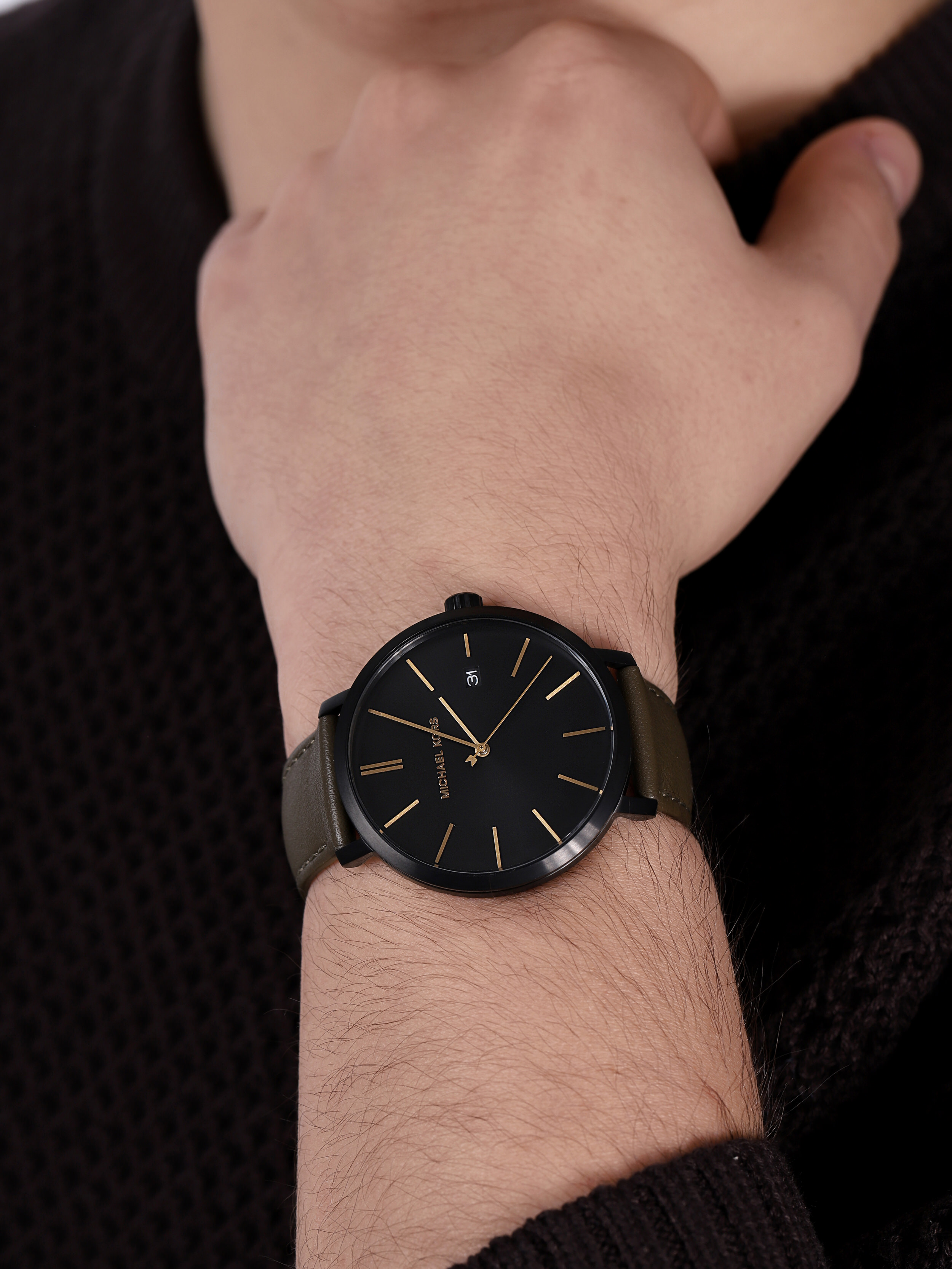 Michael Kors MK8676 zegarek czarny klasyczny Blake pasek - miniatura 3