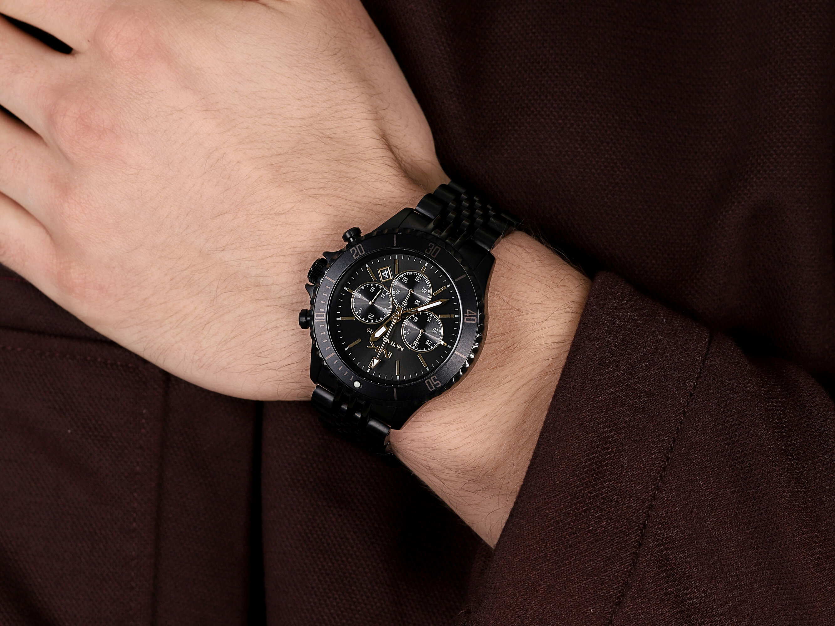 Michael Kors MK8750 zegarek czarny sportowy Bayville bransoleta - miniatura 4